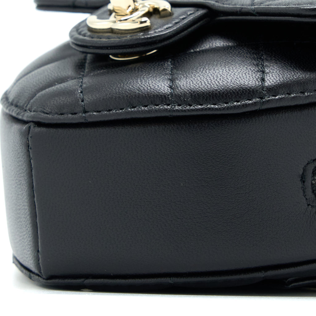 CHANEL 22S Heart Belt Bag Lambskin Black L