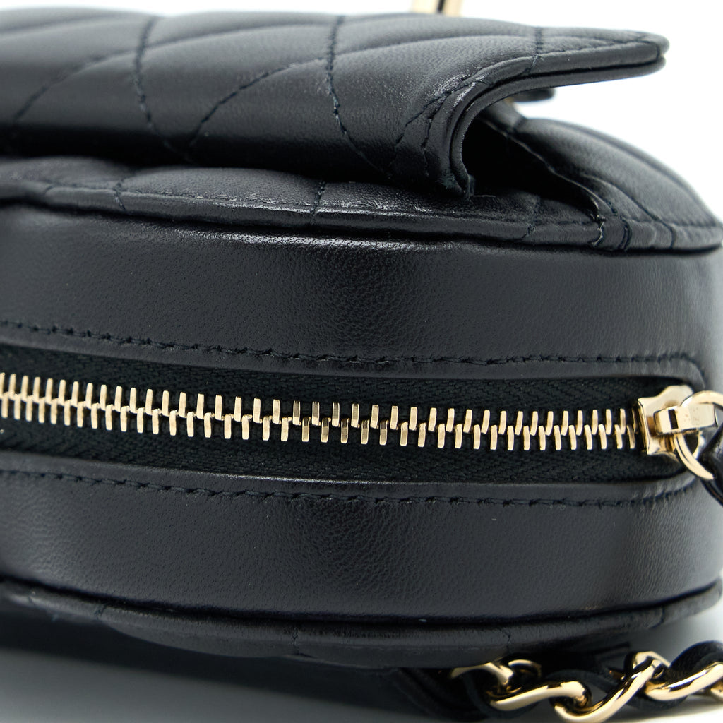CHANEL 22S Heart Belt Bag Lambskin Black L