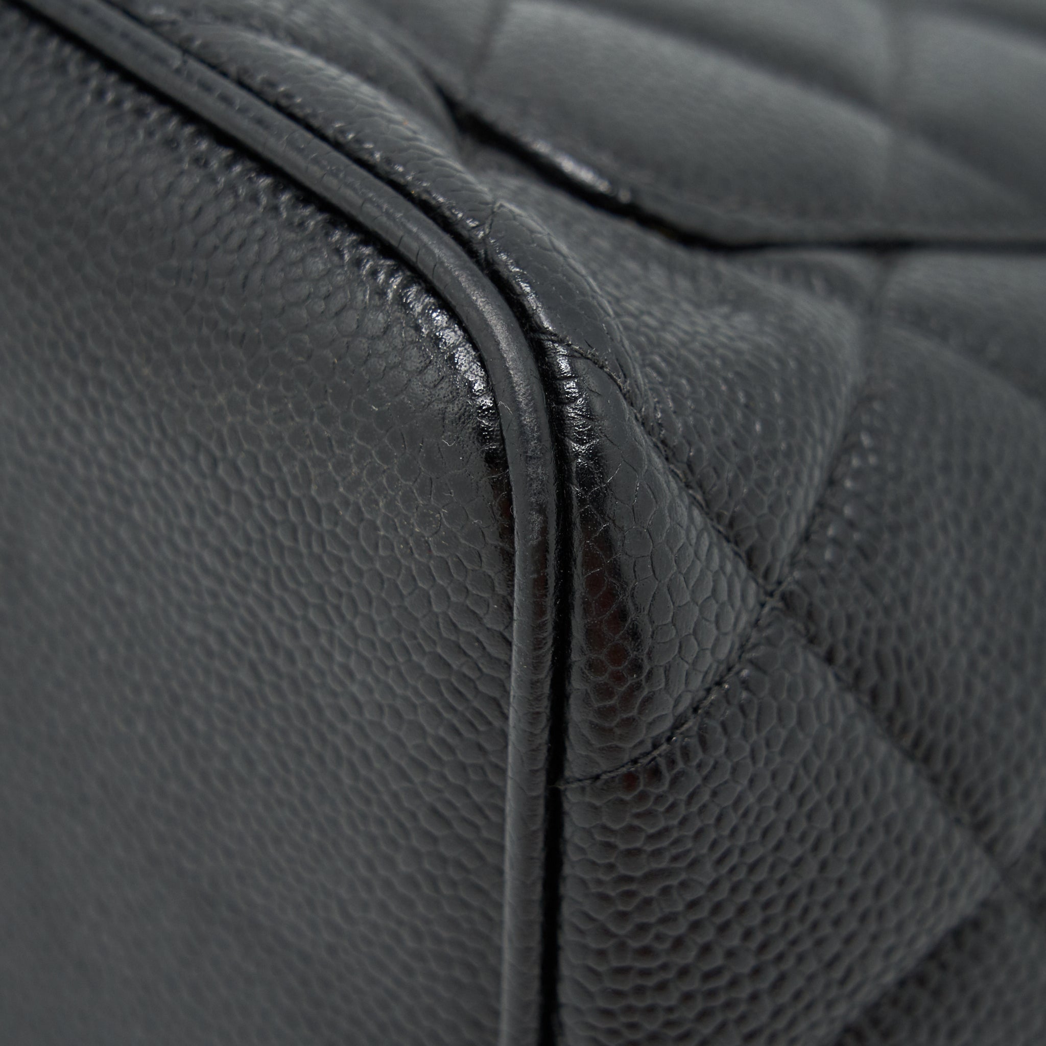 Chanel Vintag Medallion Tote Bag Caviar Black