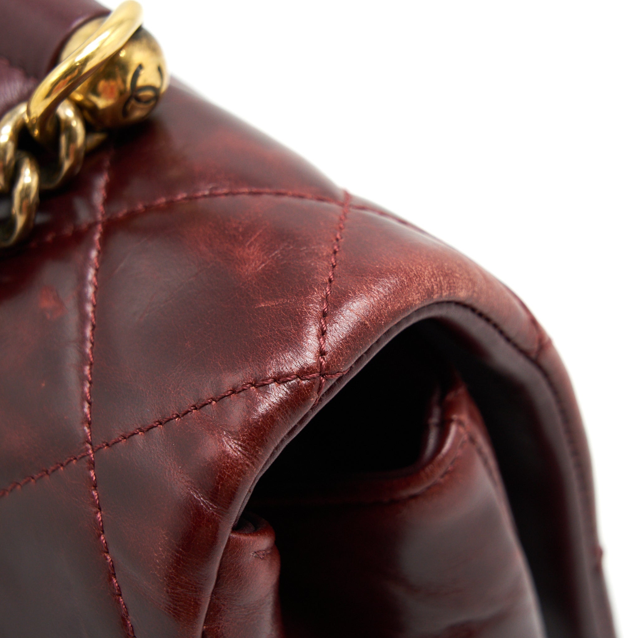 Chanel Quilted Shoulder Flap Bag Lambskin Red