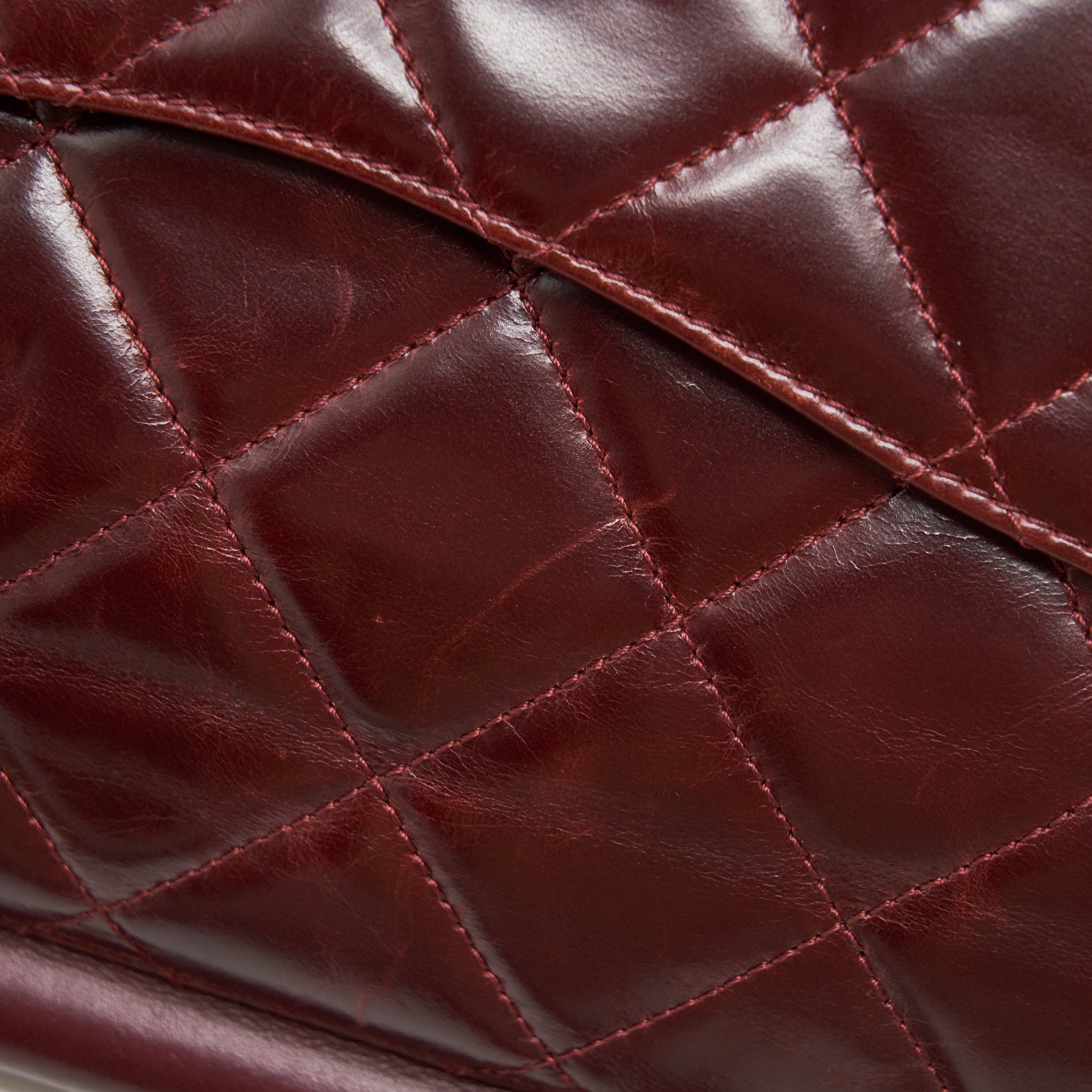 Chanel Quilted Shoulder Flap Bag Lambskin Red