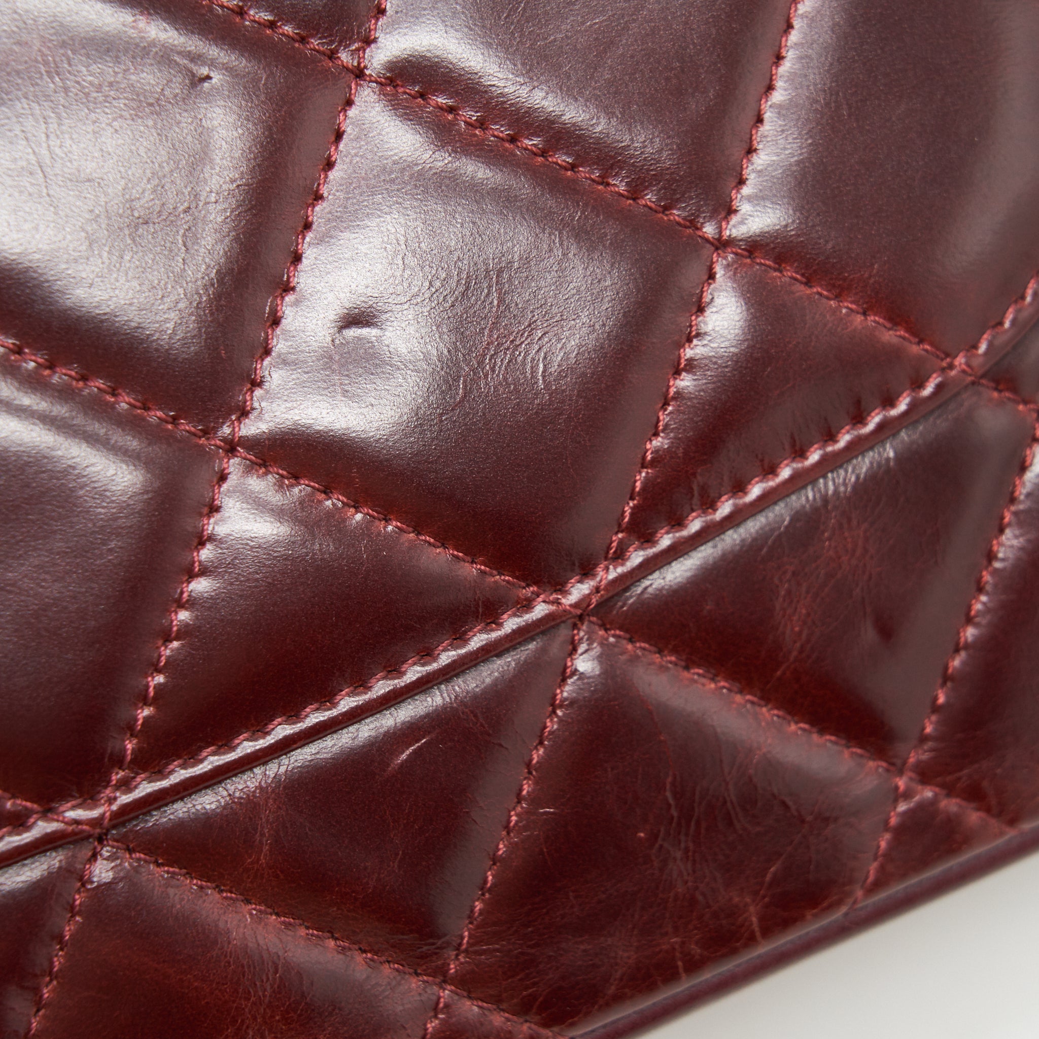 Chanel Quilted Shoulder Flap Bag Lambskin Red