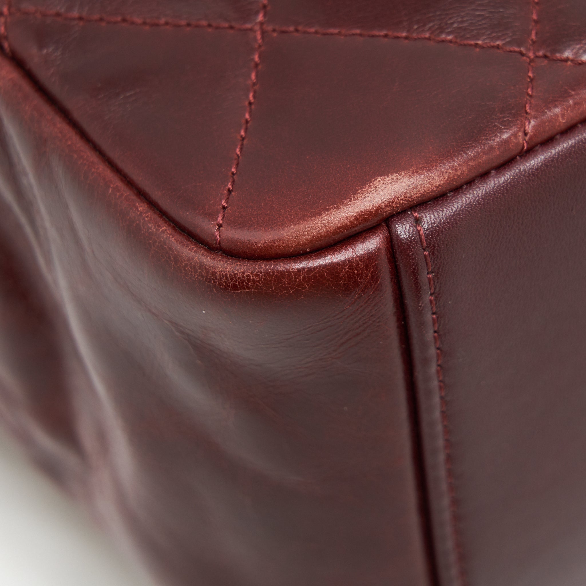 Chanel Quilted Shoulder Flap Bag Lambskin Red