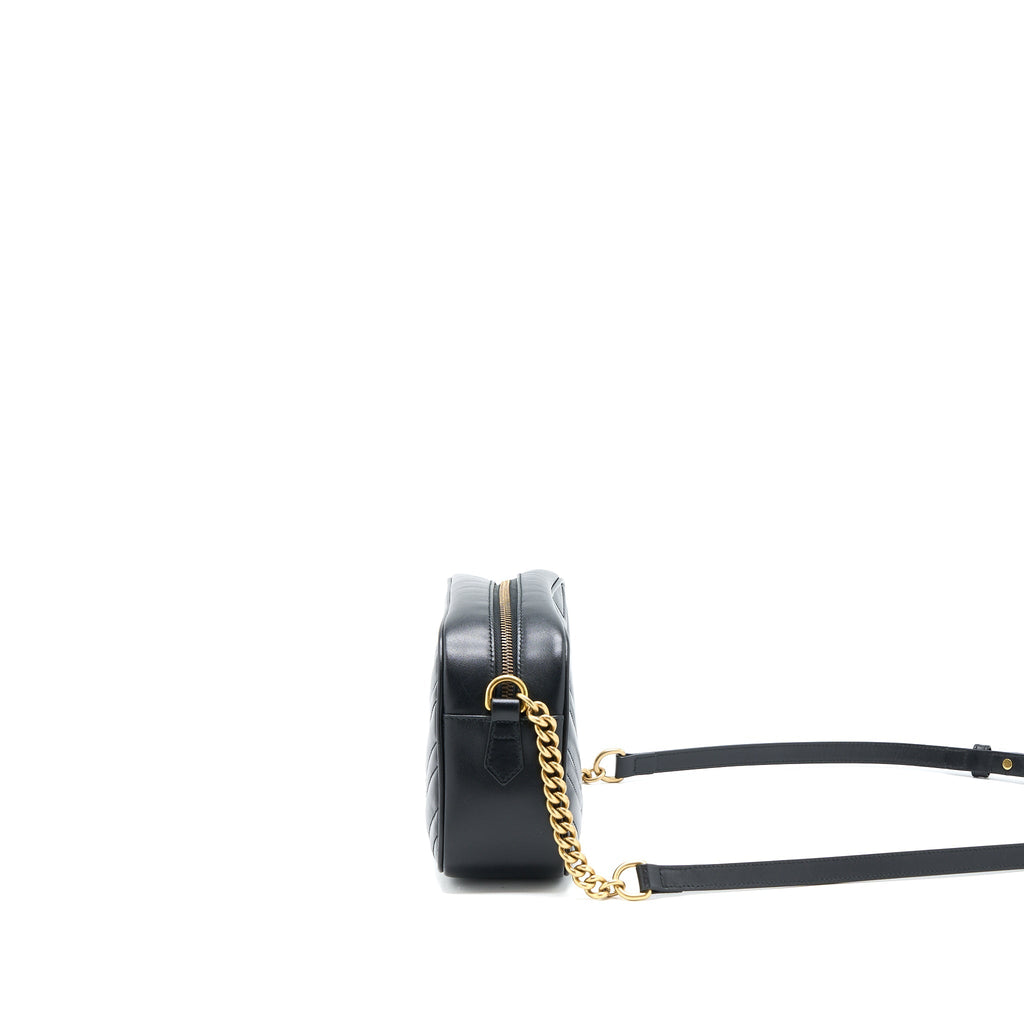 Gucci GG Marmont Camera Shoulder Bag Calfskin Black Brushed