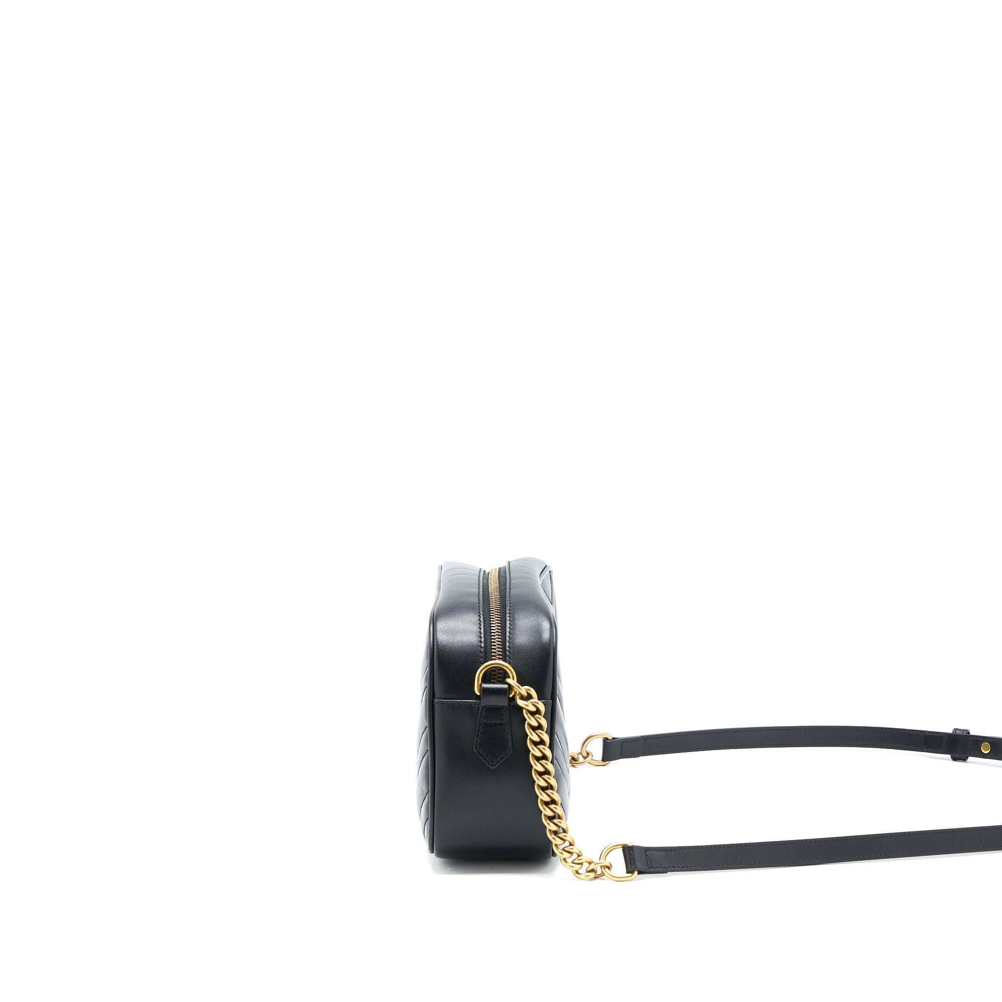 Gucci GG Marmont Camera Shoulder Bag Calfskin Black Brushed