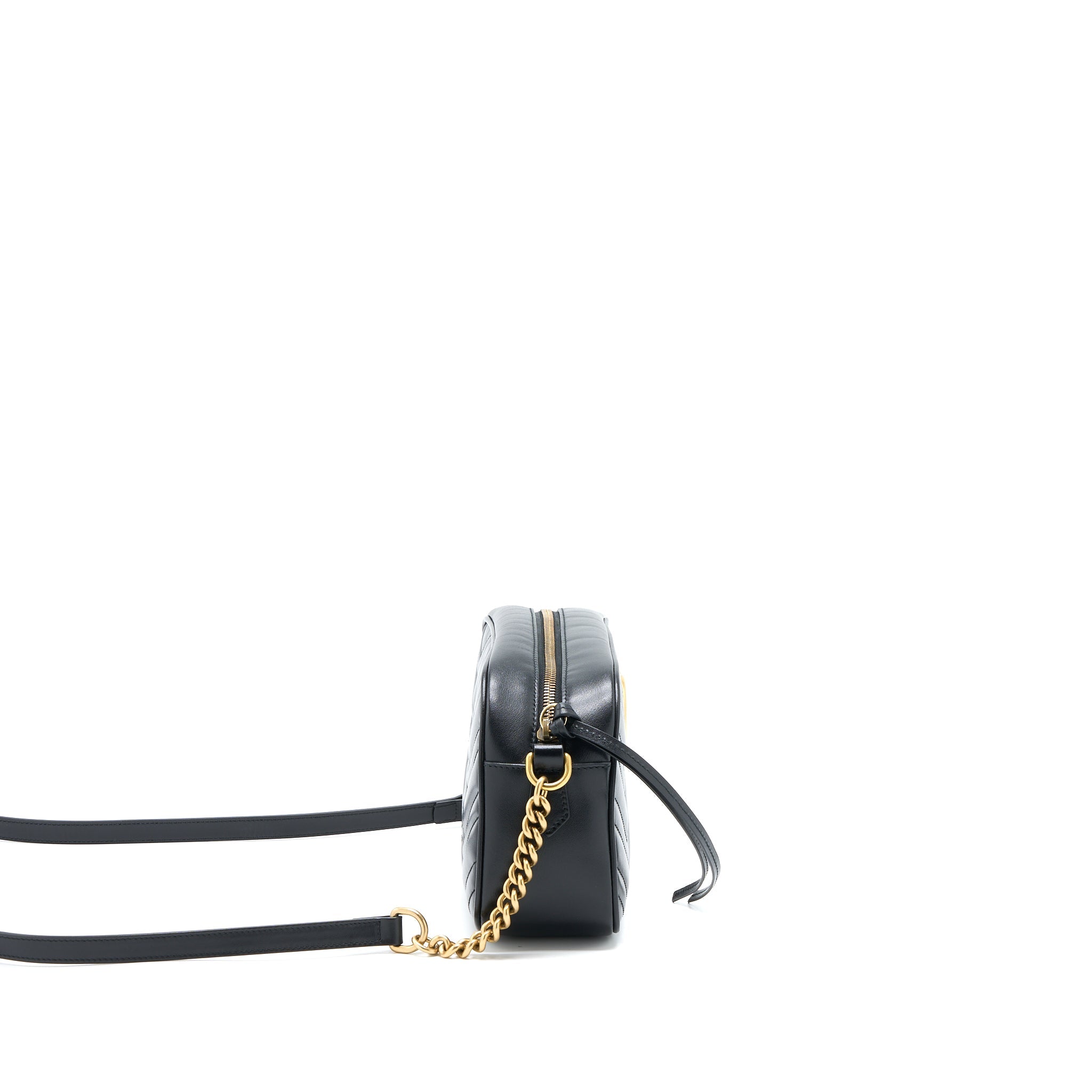 Gucci GG Marmont Camera Shoulder Bag Calfskin Black Brushed