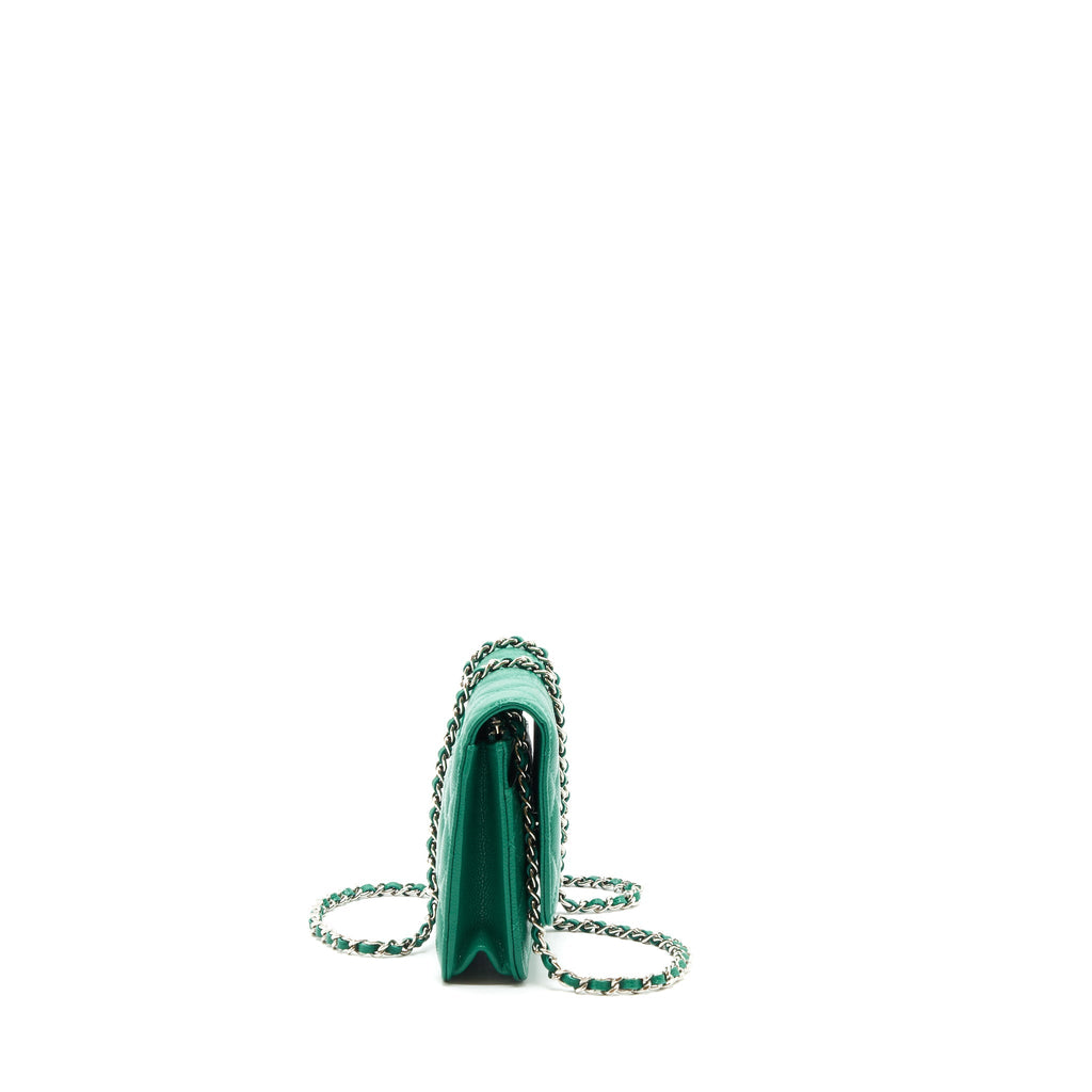 Chanel Classic Wallet On Chain Caviar Green