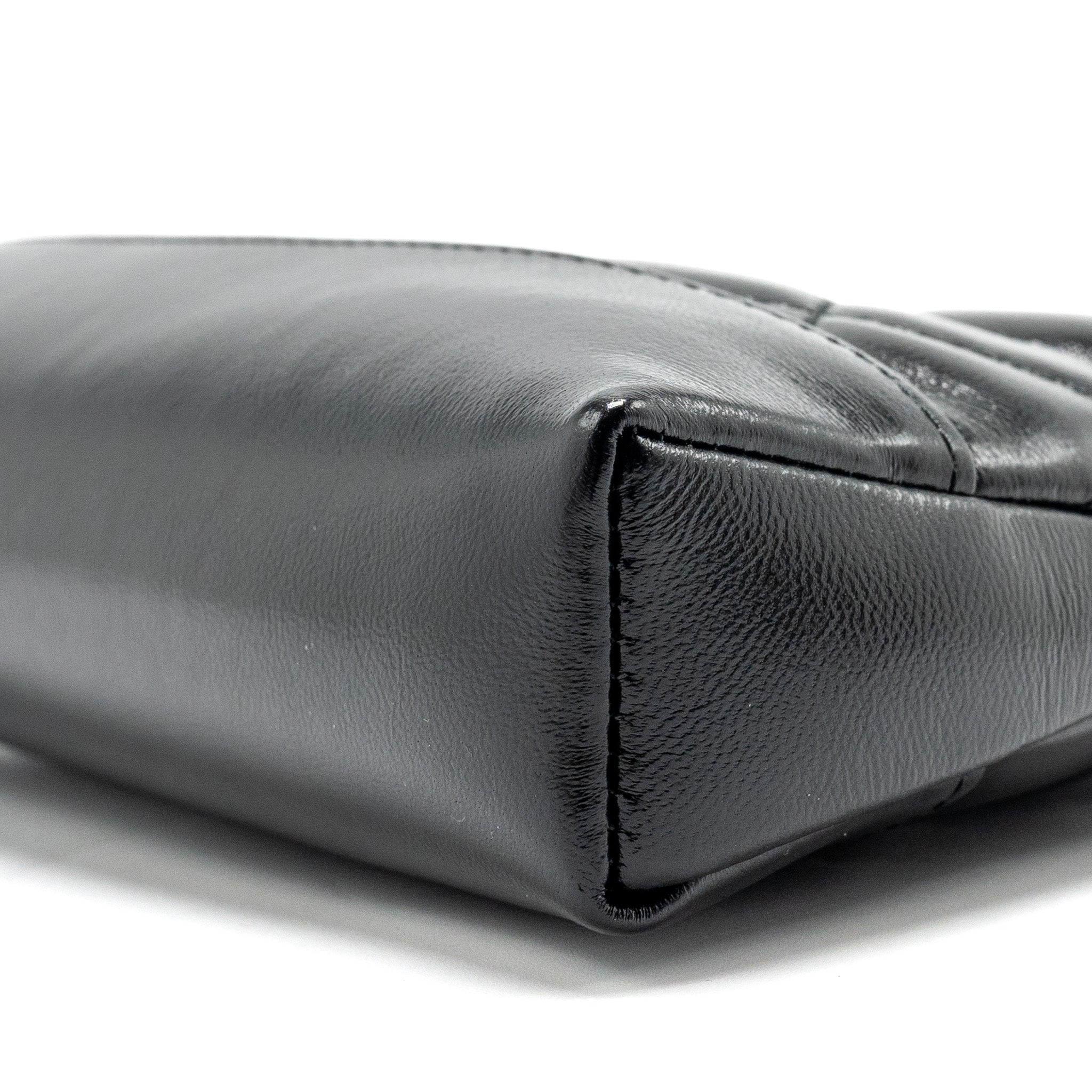 CHANEL Mini 31 Clutch With Chain Shiny Lambskin Black L (Microchip)