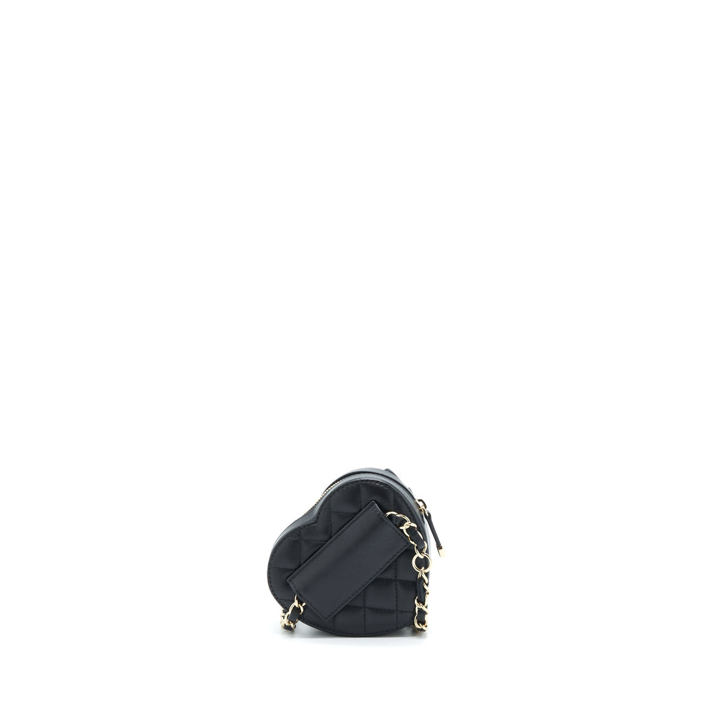 Chanel 22S Heart Belt Bag Lambskin Black L