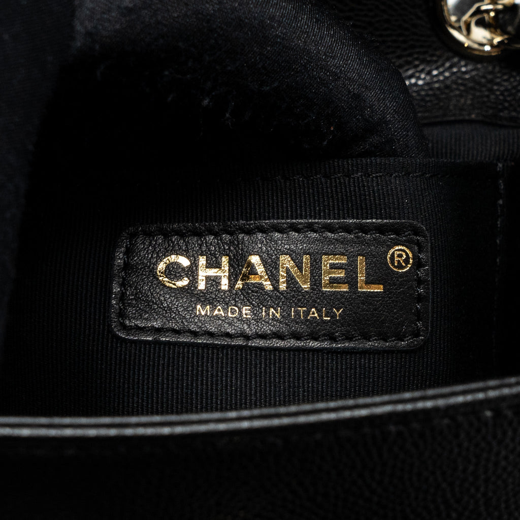 Chanel 23k Triple Pocket Backpack Caviar Black L(Microchip)