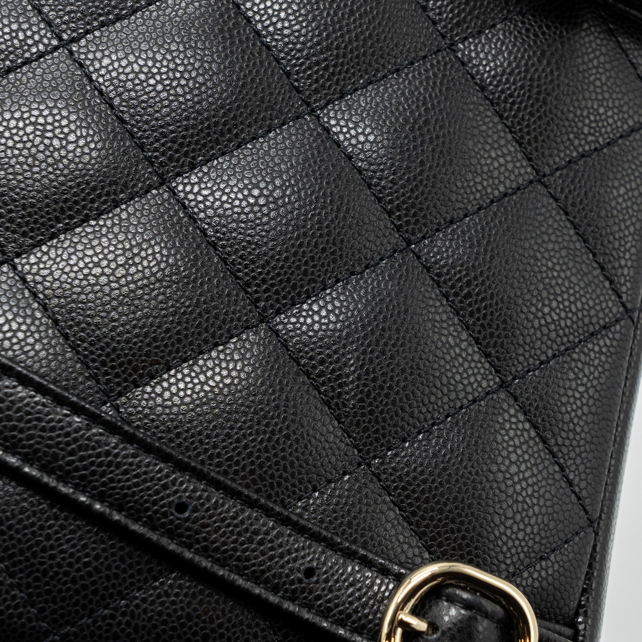 Chanel 23k Triple Pocket Backpack Caviar Black L(Microchip)
