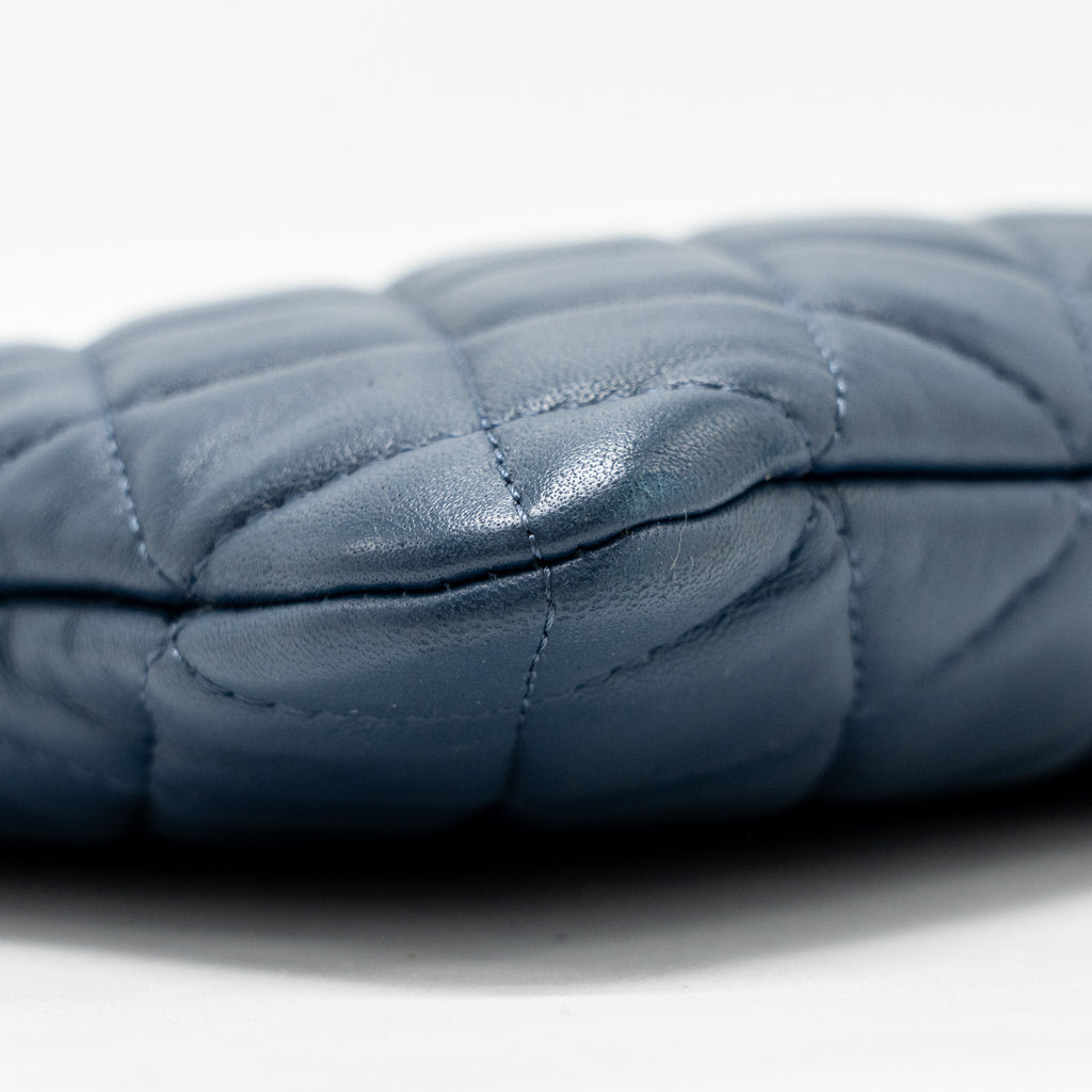 Chanel Classic Quilted Large Clutch Bag Lambskin Navy
