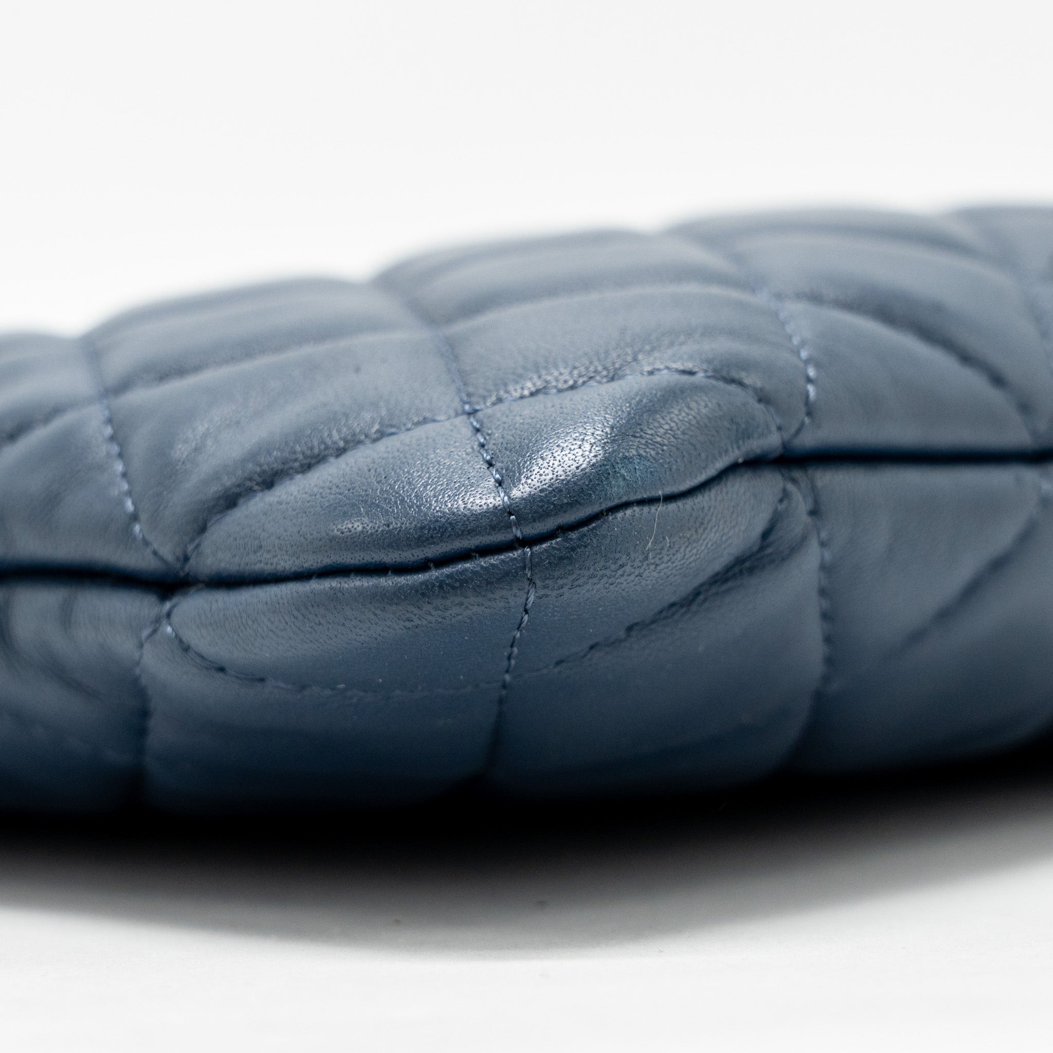 Chanel Classic Quilted Large Clutch Bag Lambskin Navy