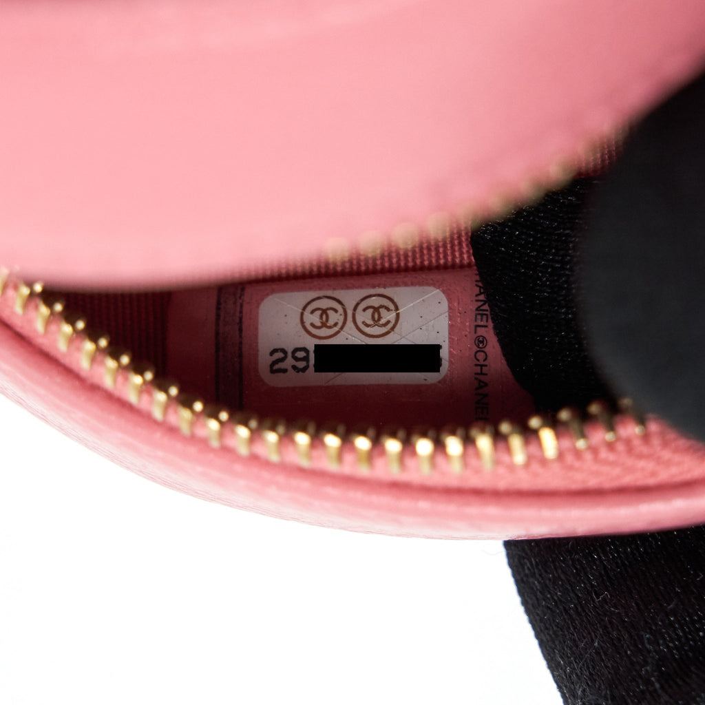 Chanel Camellia Round Clutch With Chain Pink L