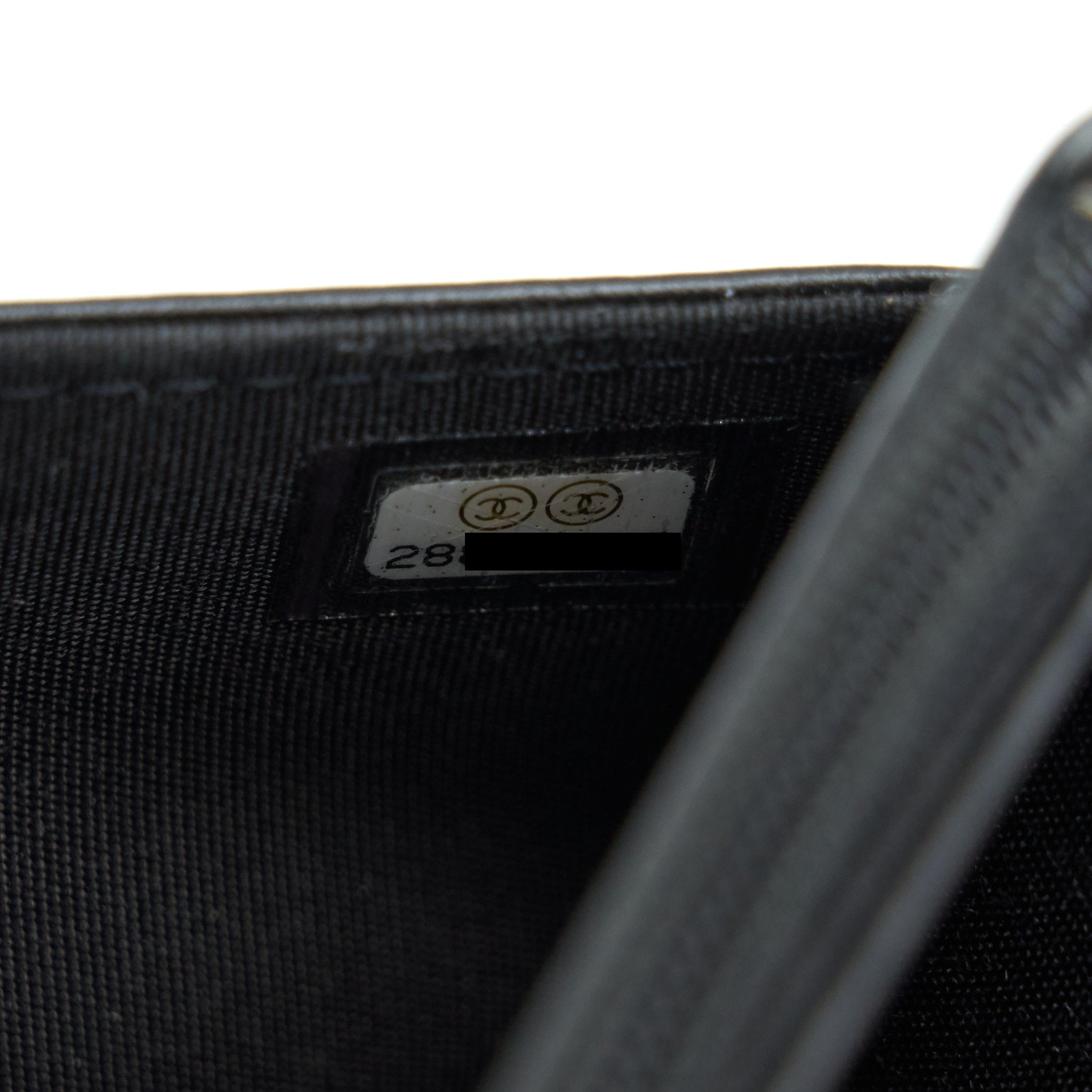 Chanel Leboy Wallet On Chain WOC Caviar Black
