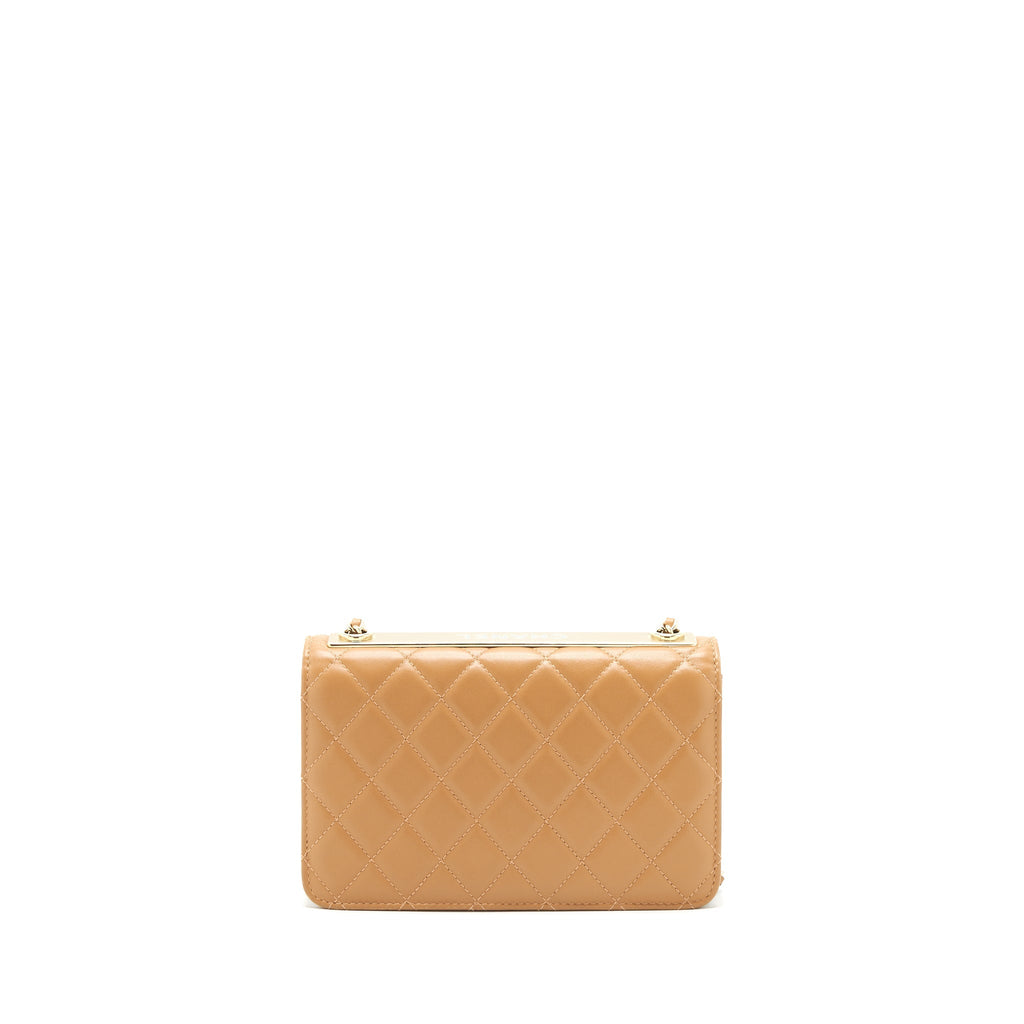 Chanel Trendy CC Wallet On Chain Lambskin Dark Beige L