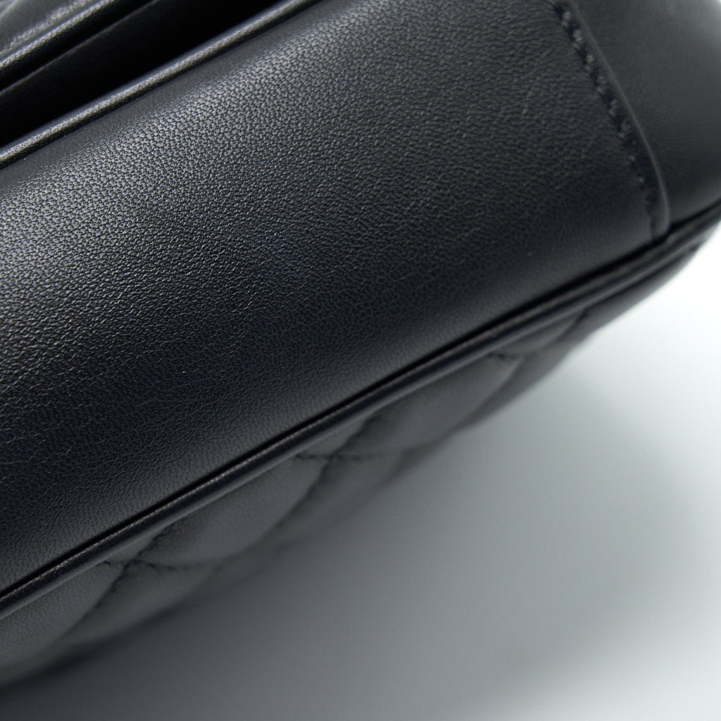 Chanel Square Flap Bag Lambskin In Black