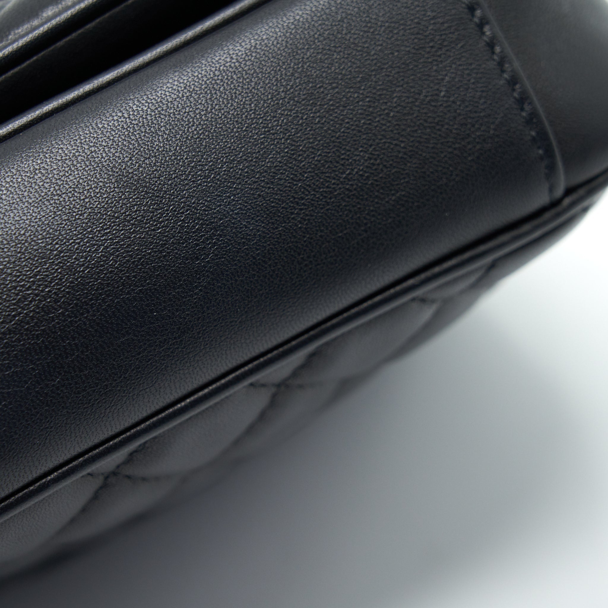 Chanel Square Flap Bag Lambskin In Black