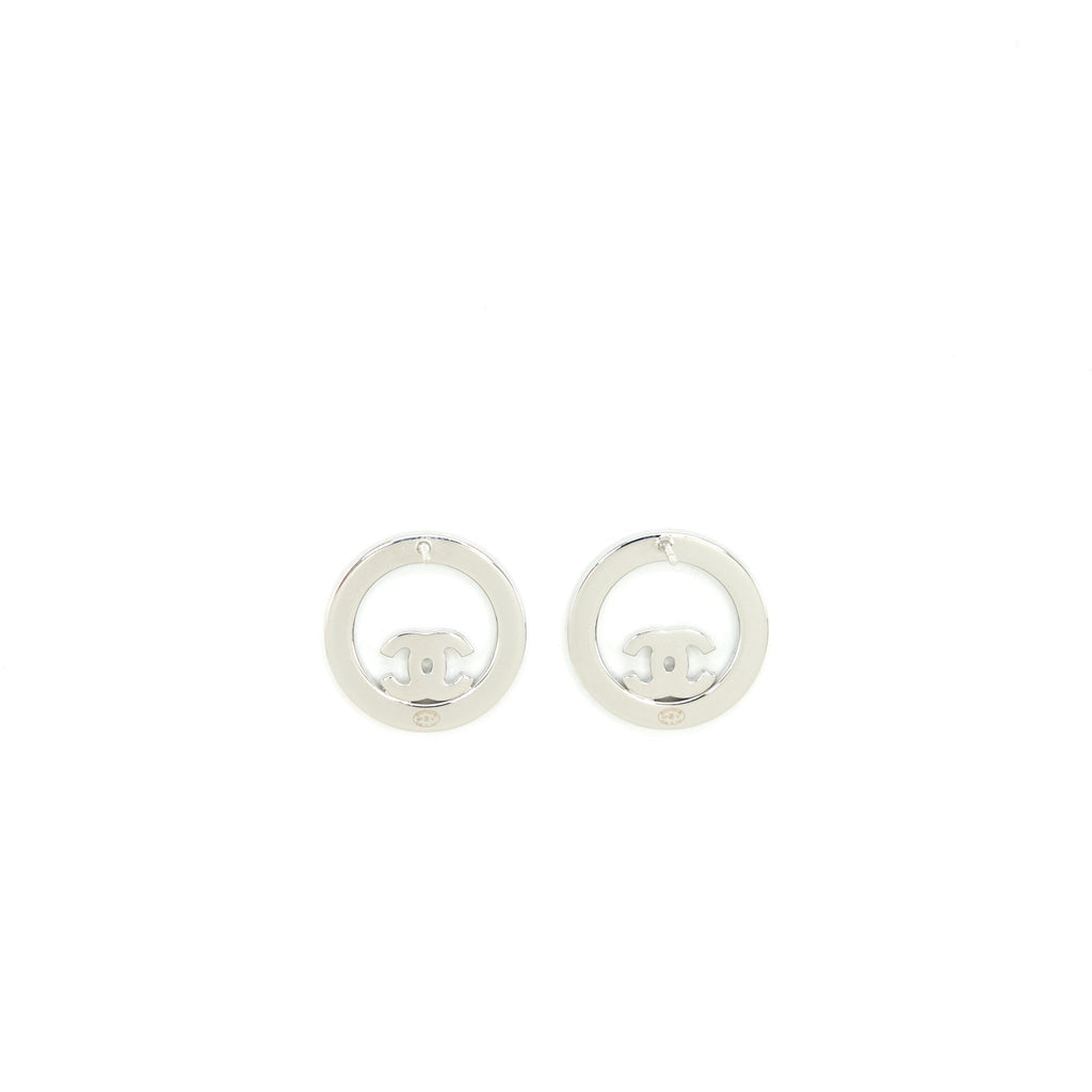 Chanel Round Earrings With Crystal