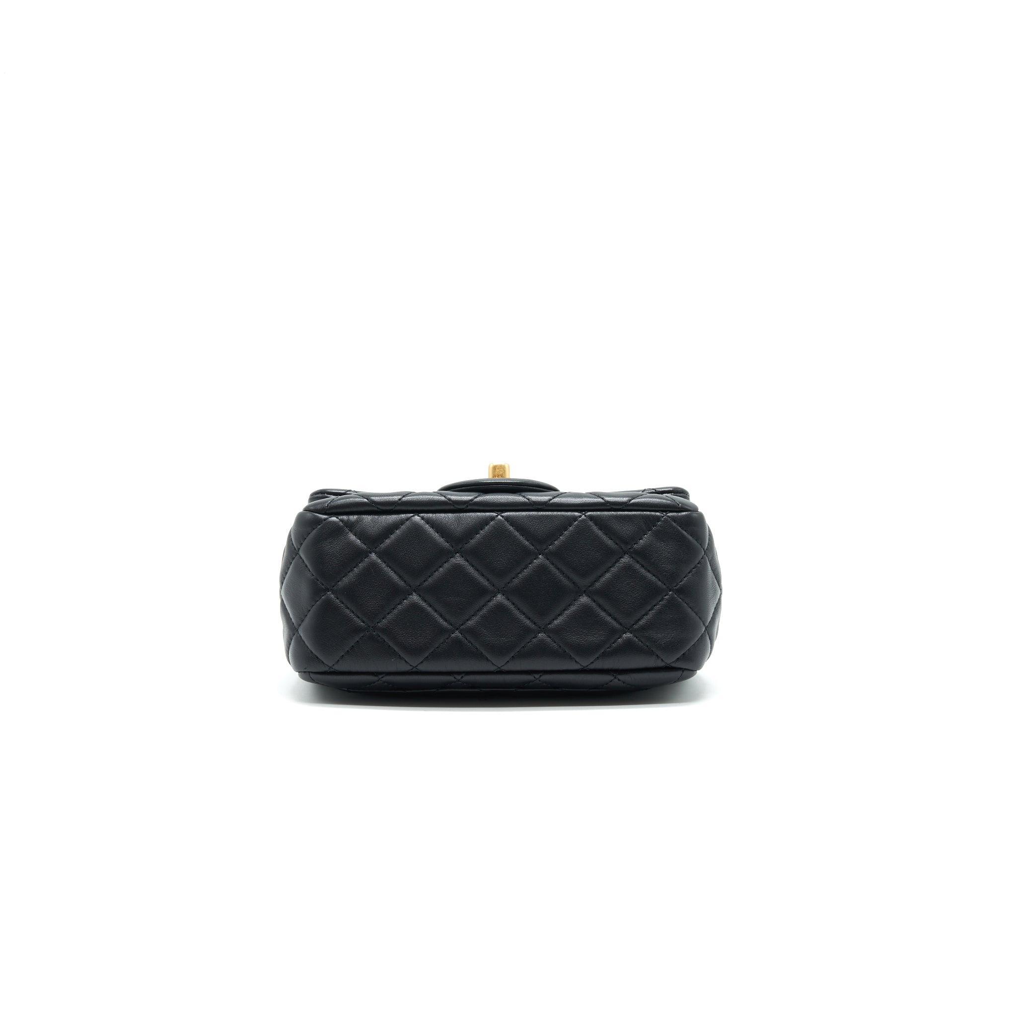 Chanel Pearl Crush Crush Mini Square Flap Bag Black