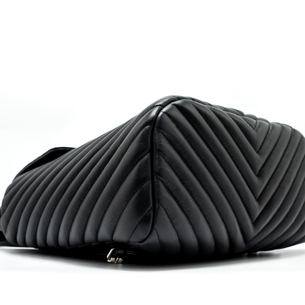 Chanel Urban Spirit Backpack Chevron Calfskin Black