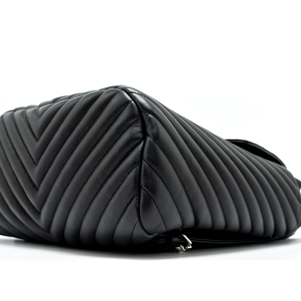 Chanel Urban Spirit Backpack Chevron Calfskin Black