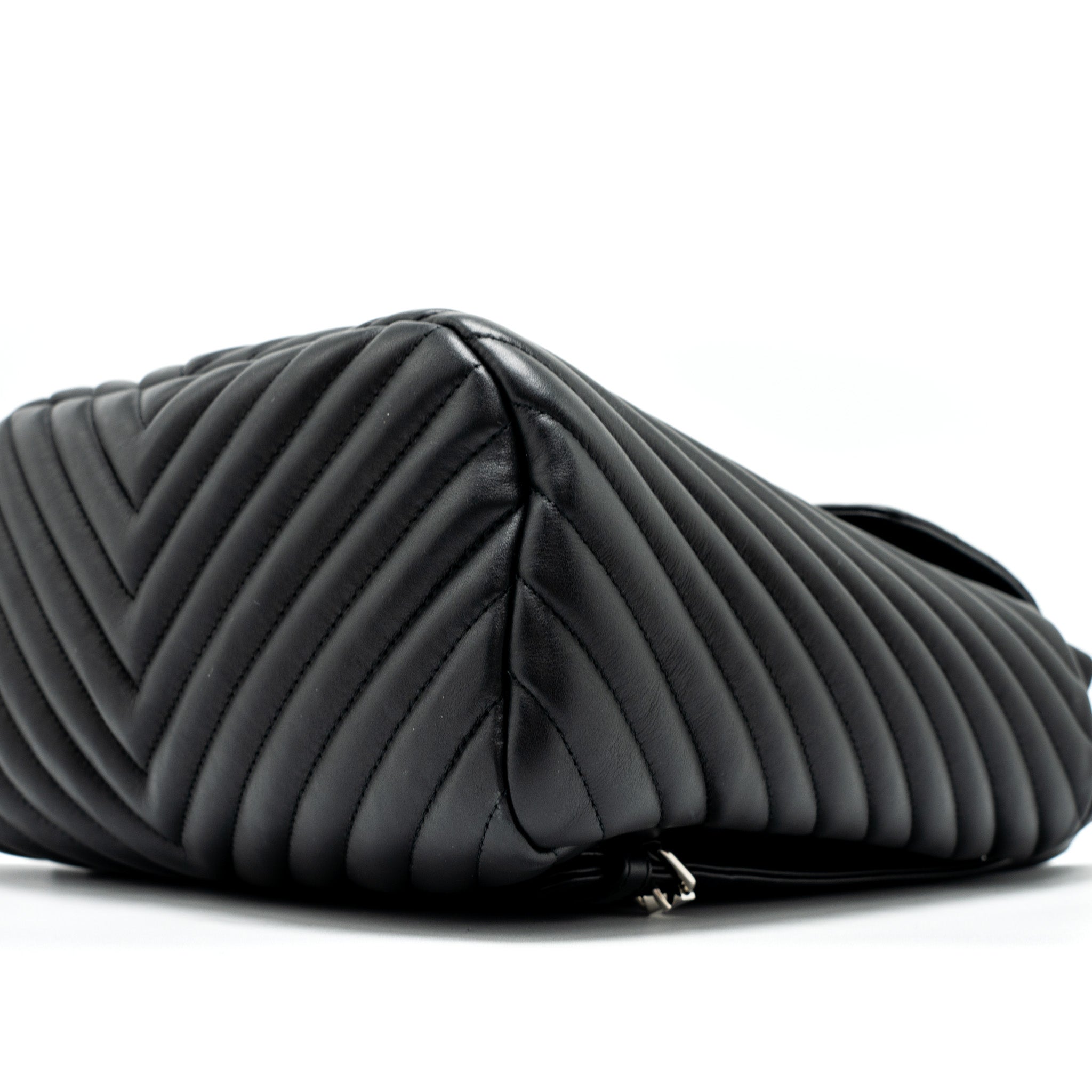 Chanel Urban Spirit Backpack Chevron Calfskin Black