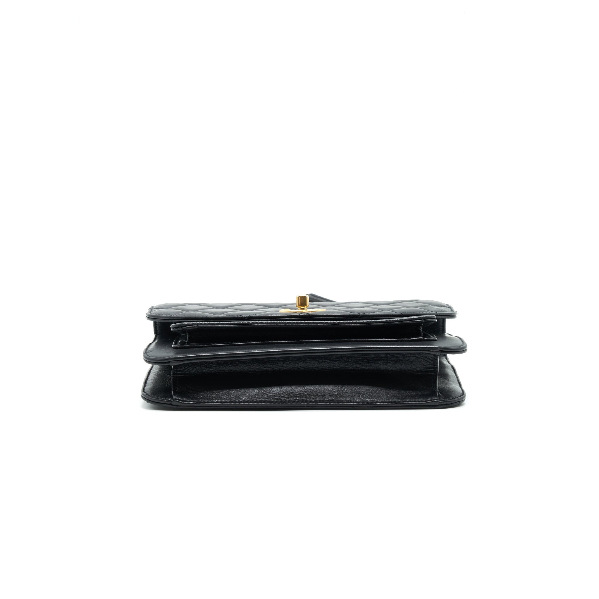 Chanel Quilted Calfskin and Caviar Flap Bag Black