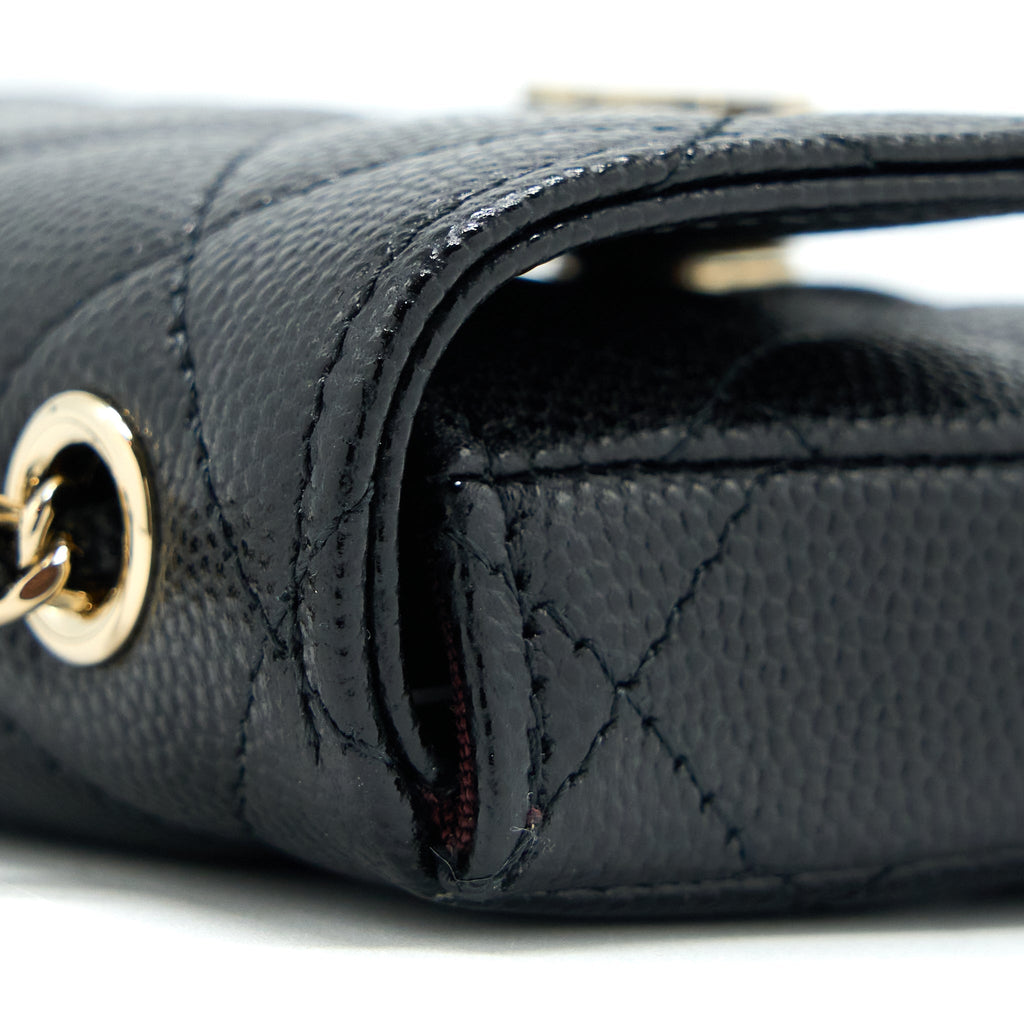 Chanel Flap holder Belt Bag Caviar Black L
