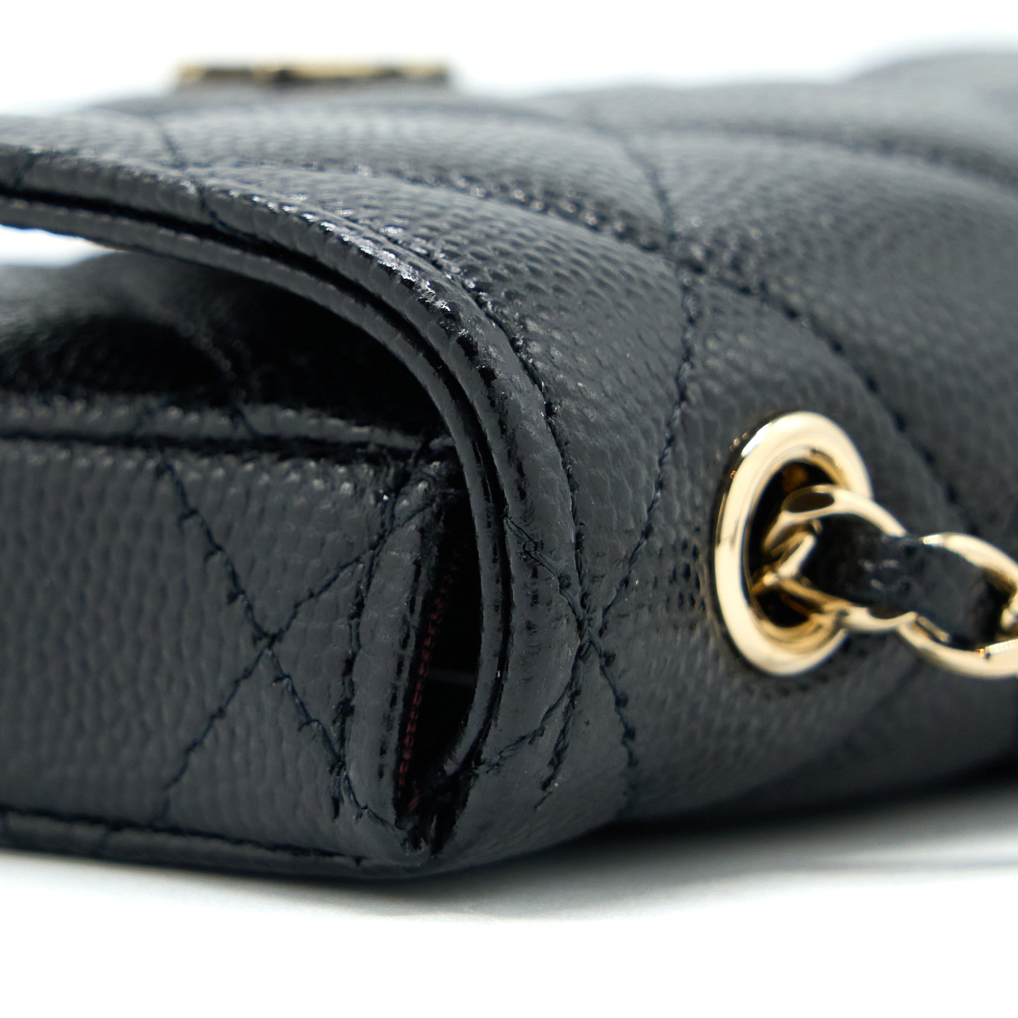 Chanel Flap holder Belt Bag Caviar Black L