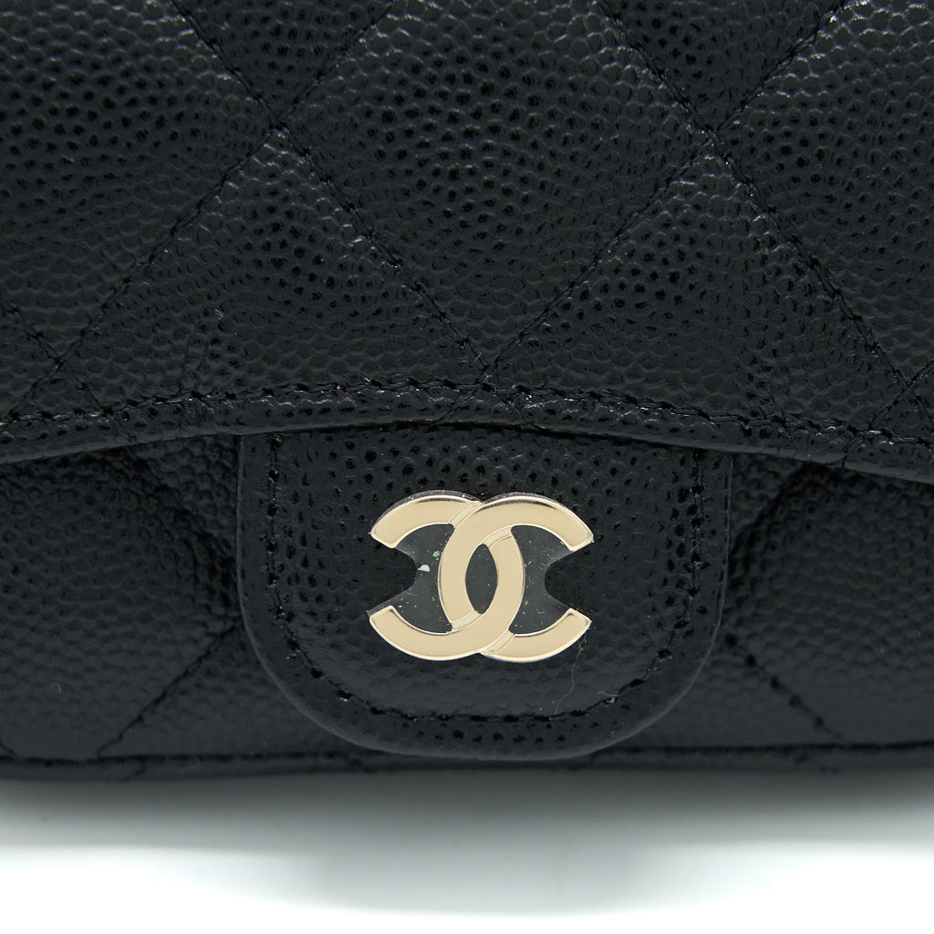 Chanel Flap holder Belt Bag Caviar Black L
