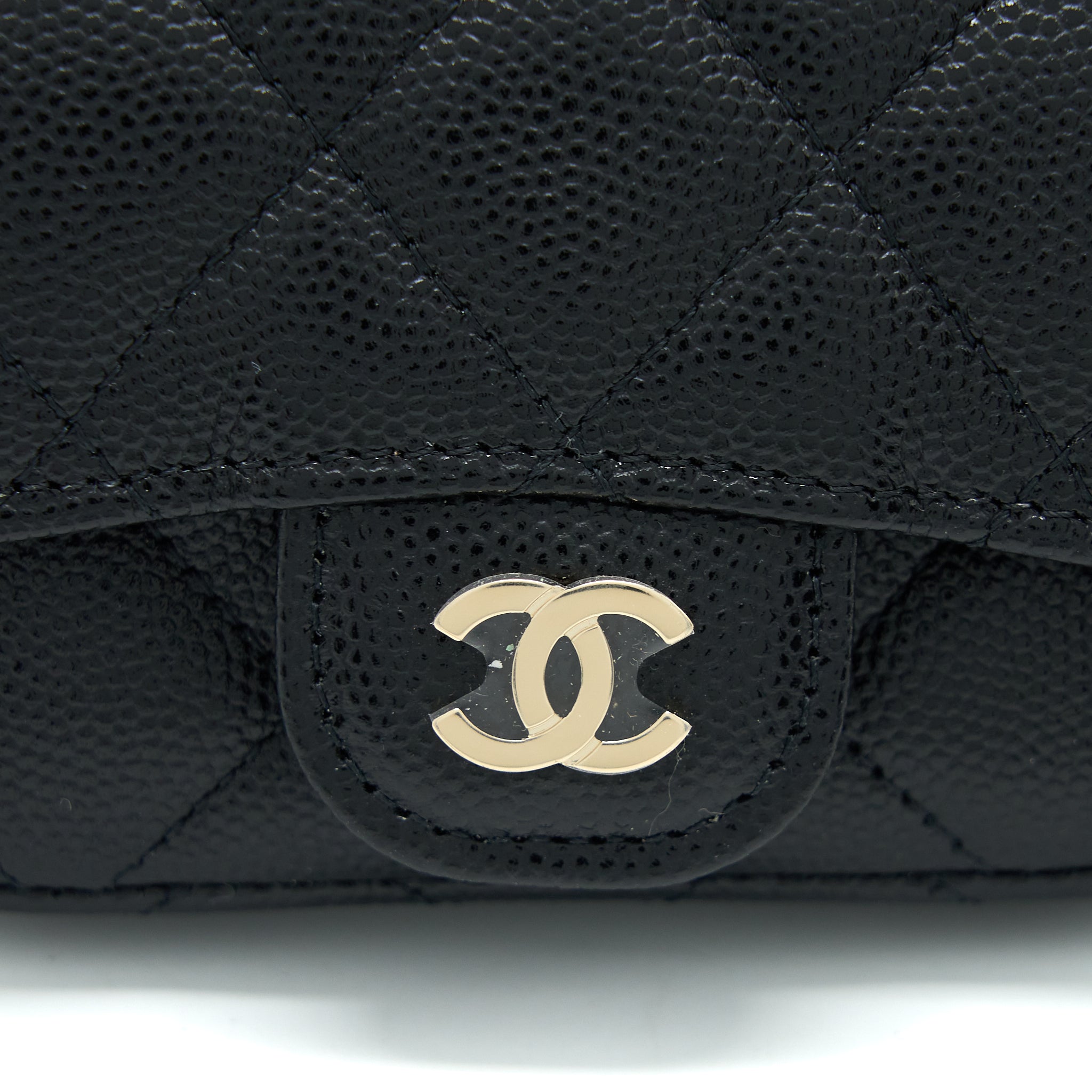 Chanel Flap holder Belt Bag Caviar Black L