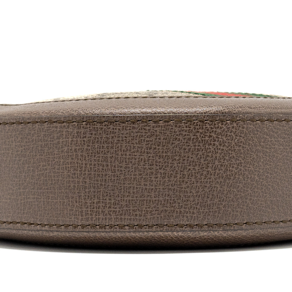 Gucci Ophidia GG mini round Shoulder bag GG supreme canvas / brown