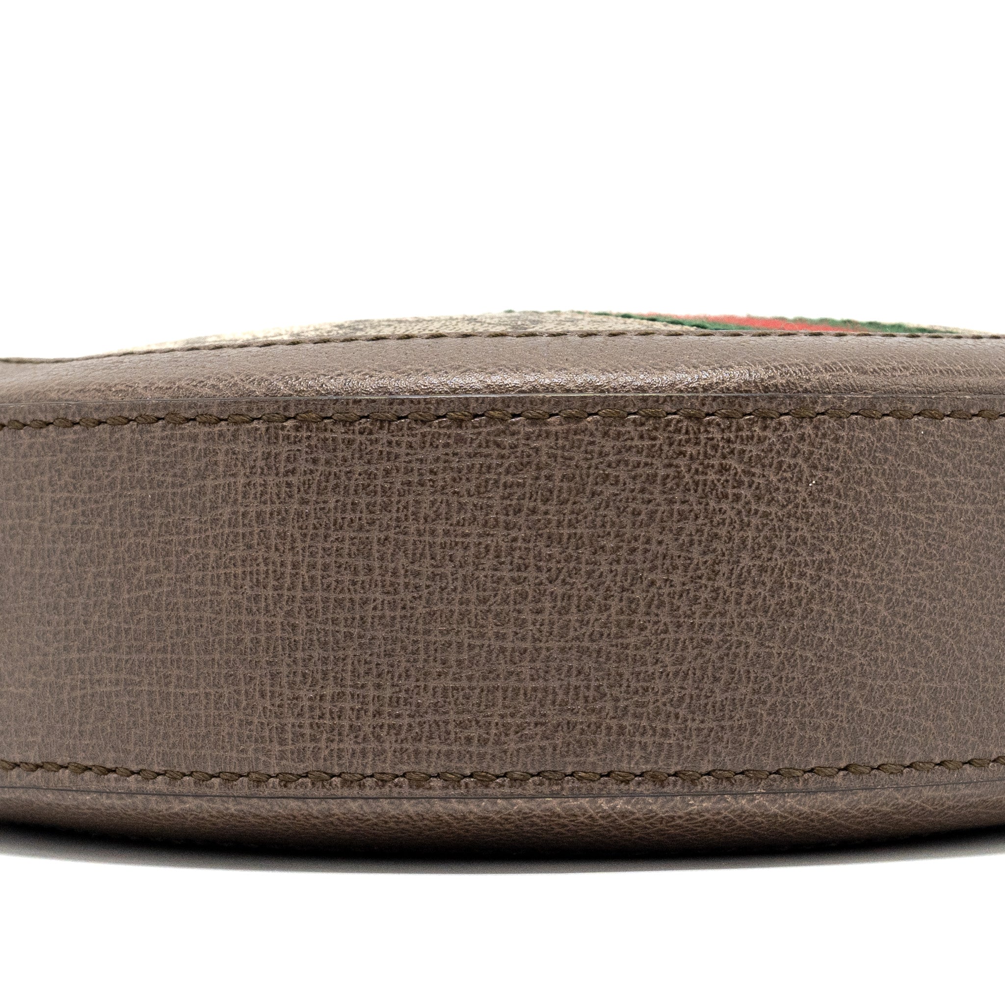 Gucci Ophidia GG mini round Shoulder bag GG supreme canvas / brown