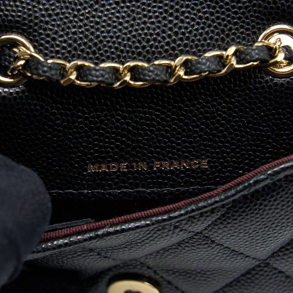 Chanel Flap holder Belt Bag Caviar Black L