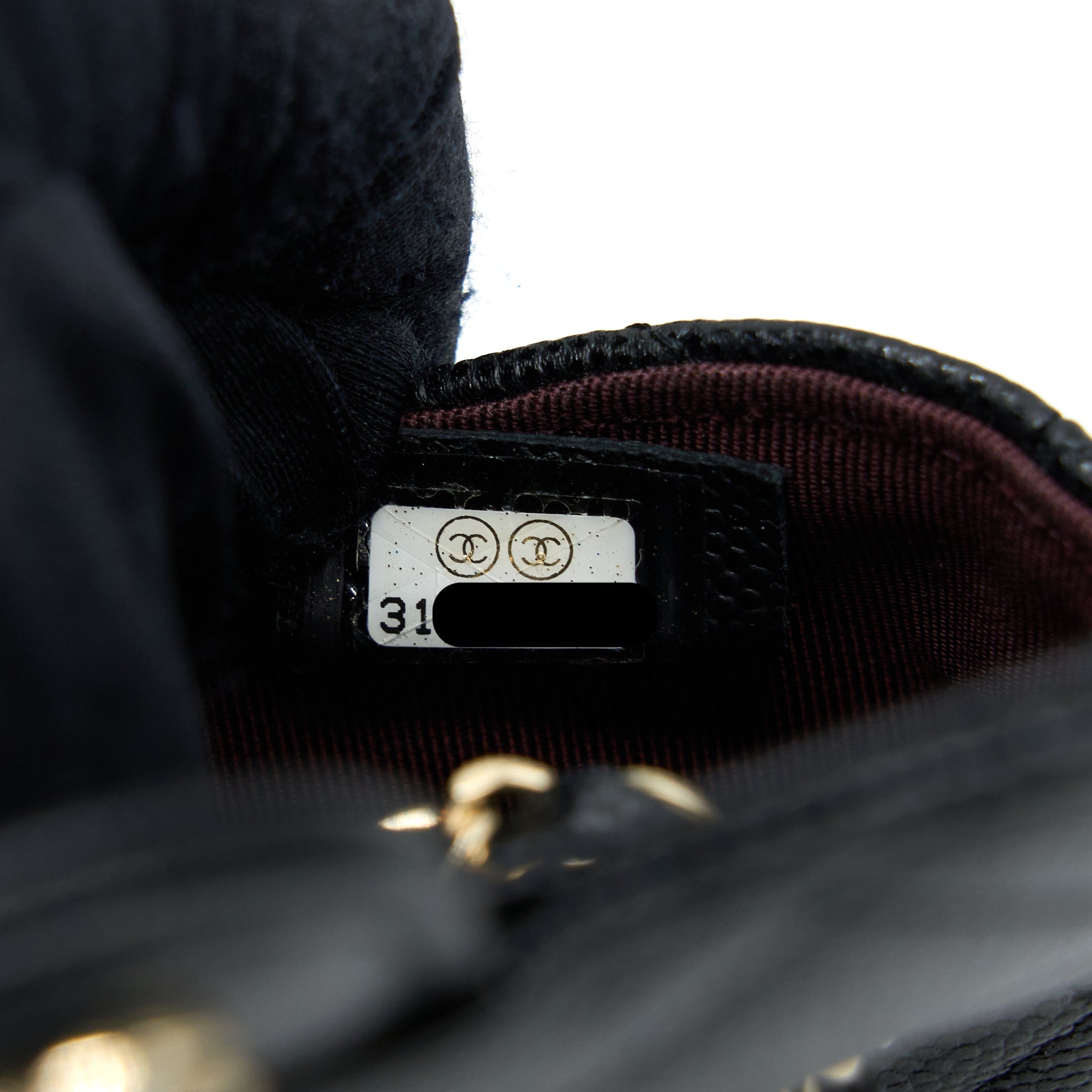 Chanel Flap holder Belt Bag Caviar Black L