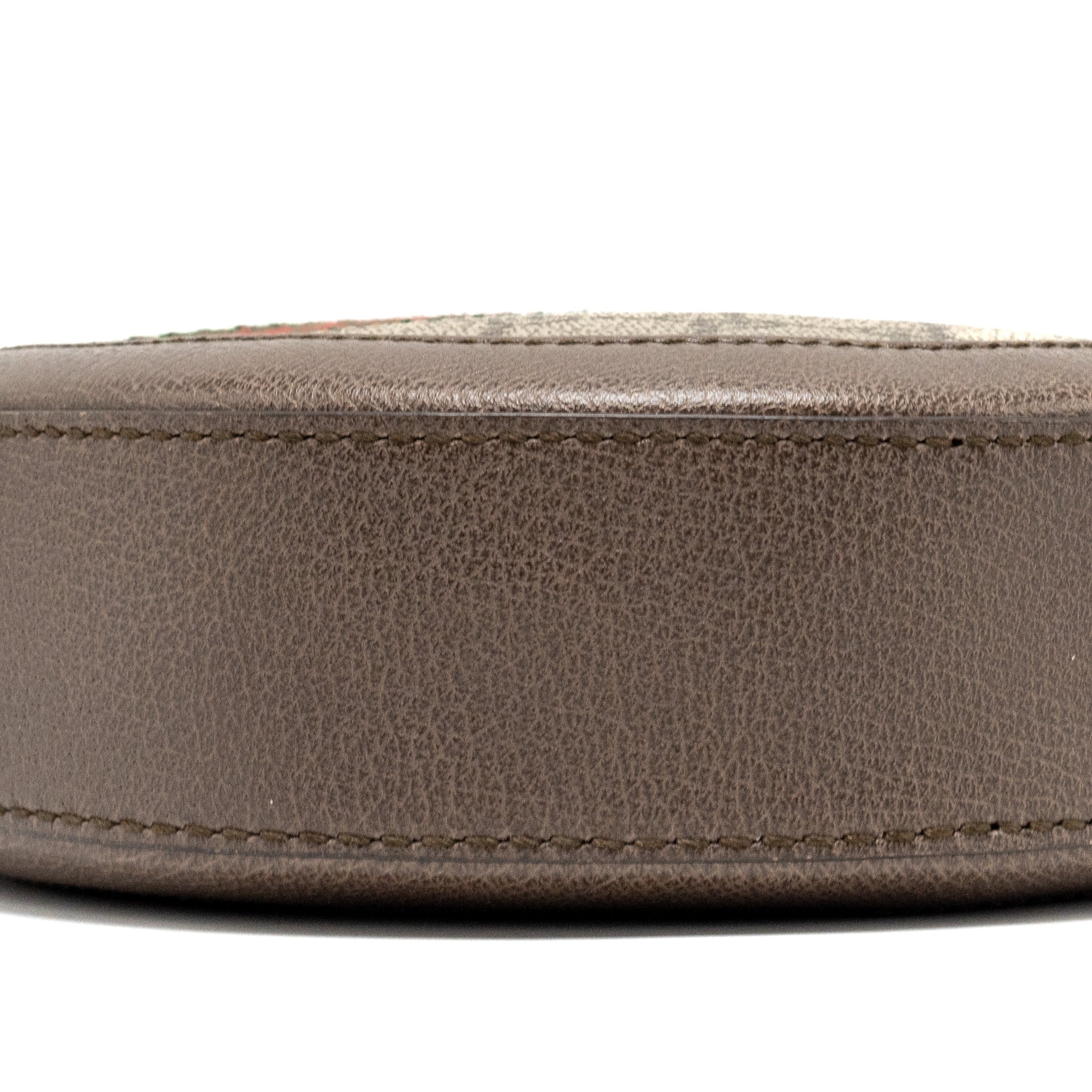 Gucci Ophidia GG mini round Shoulder bag GG supreme canvas / brown