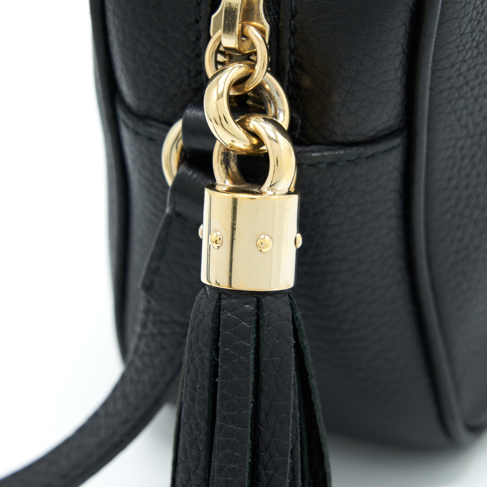 Gucci Disco Camera Bag Calfskin Black L