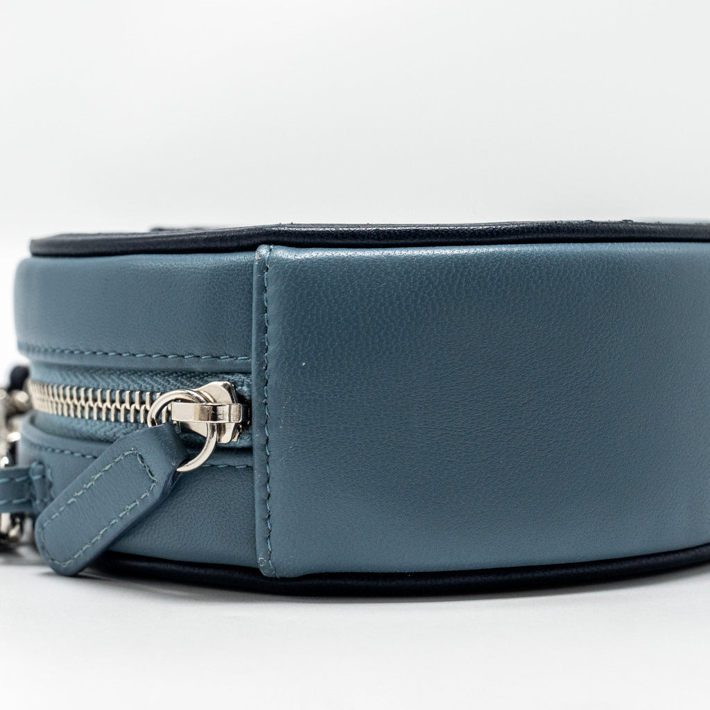 Chanel Round clutch with chain lambskin multicolour blue