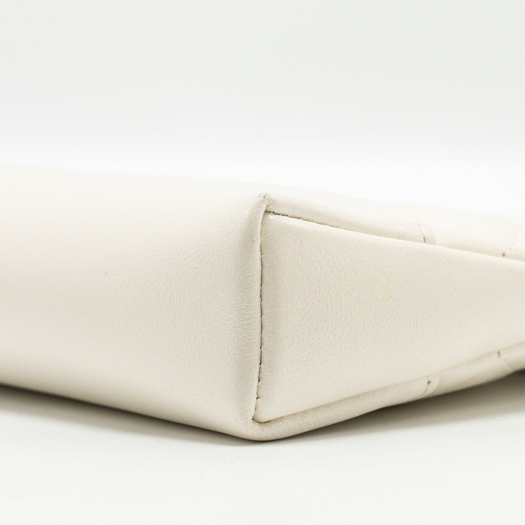 Chanel Mini 31 Clutch with  Chain Shiny Calfskin White L (Microchip)