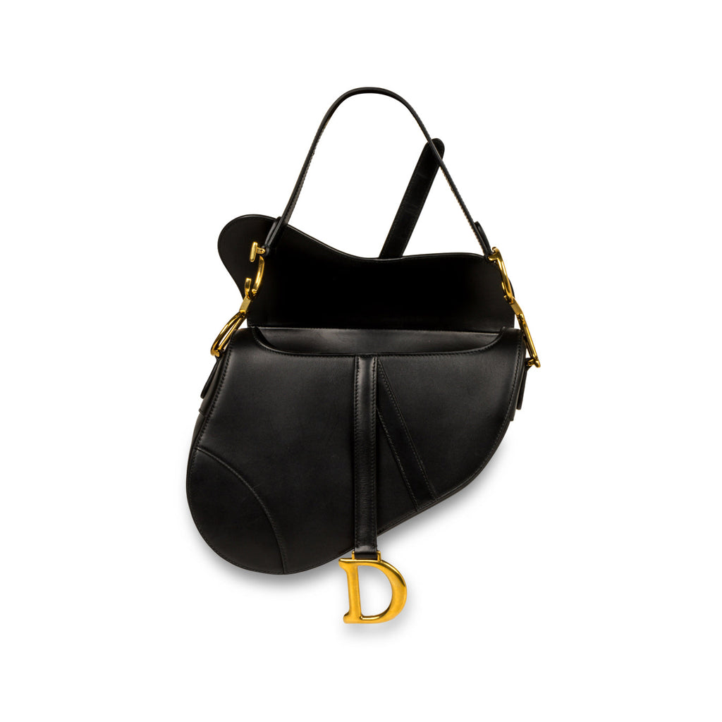 Christian Dior Saddle Bag - Black Leather