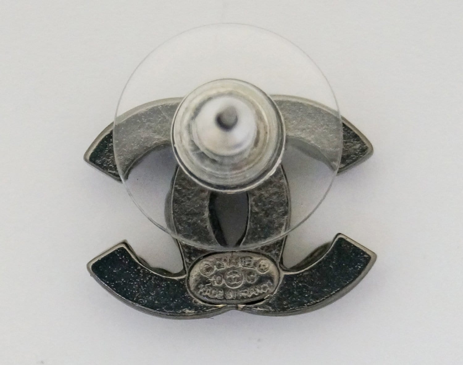 CHANEL Earrings CC Silver - Chanel Clip - Chanel CC Earrings