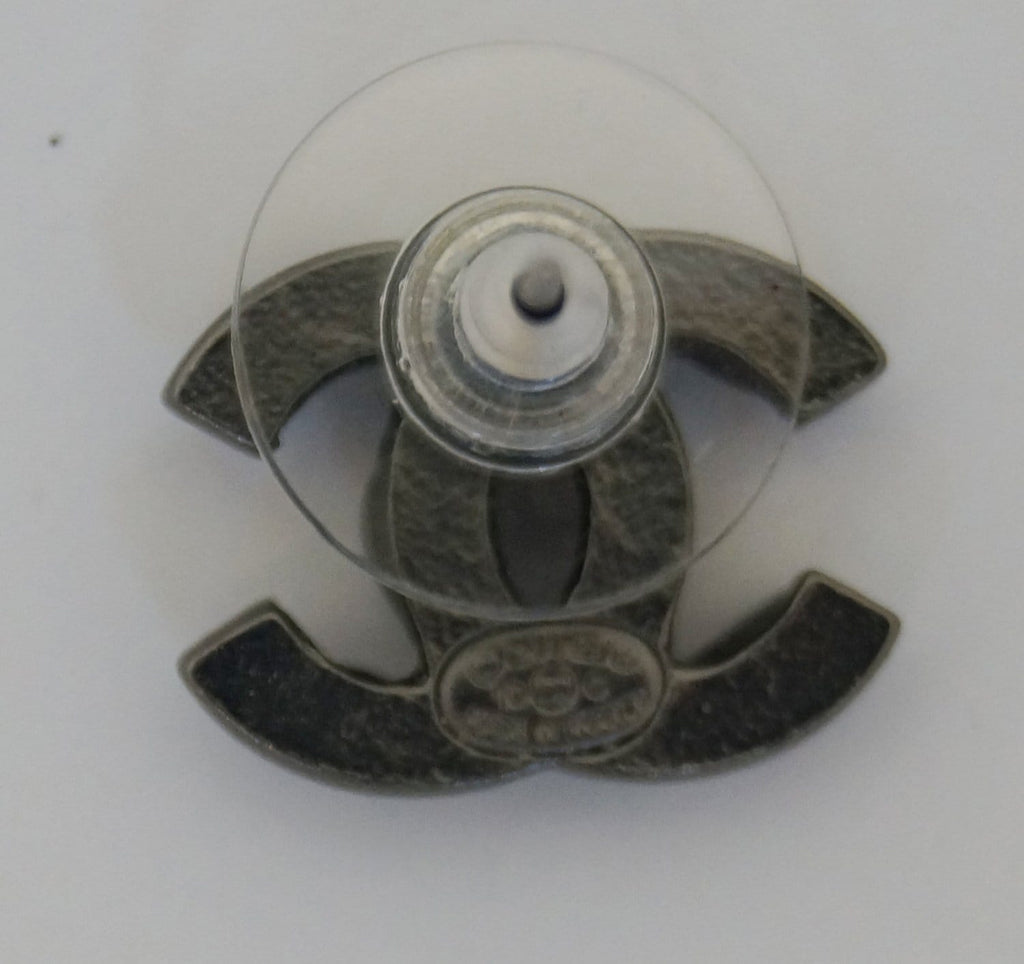 CHANEL Earrings CC Silver - Chanel Clip - Chanel CC Earrings