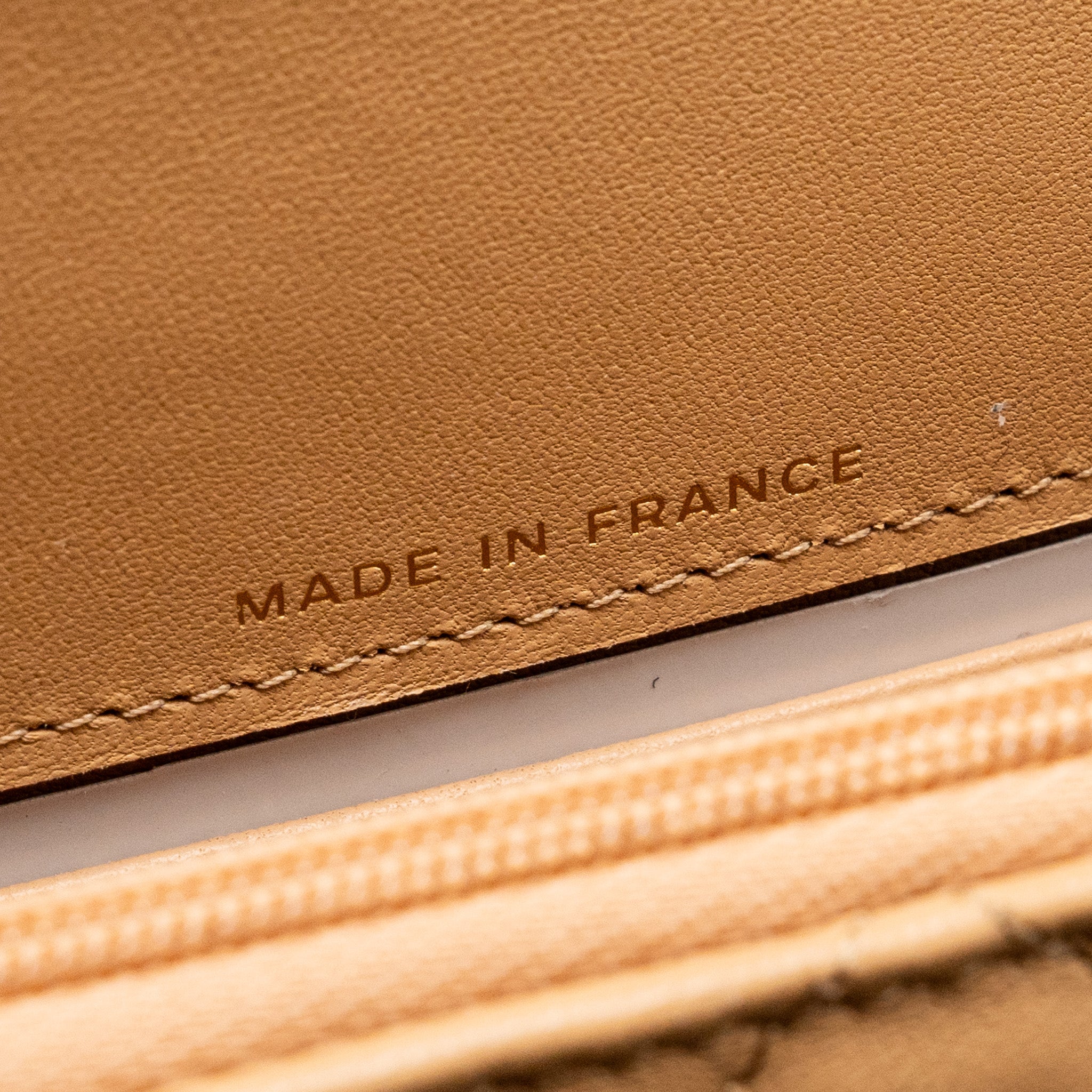Chanel top handle mini flap clutch lambskin beige L (Microchip)