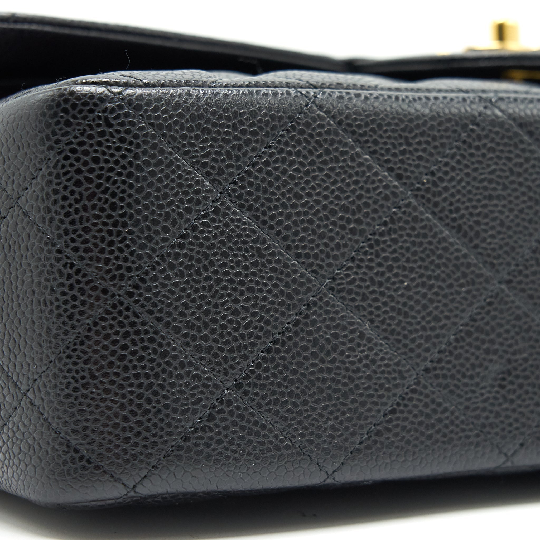 Chanel Classic Jumbo Double Flap Bag Black Cavier