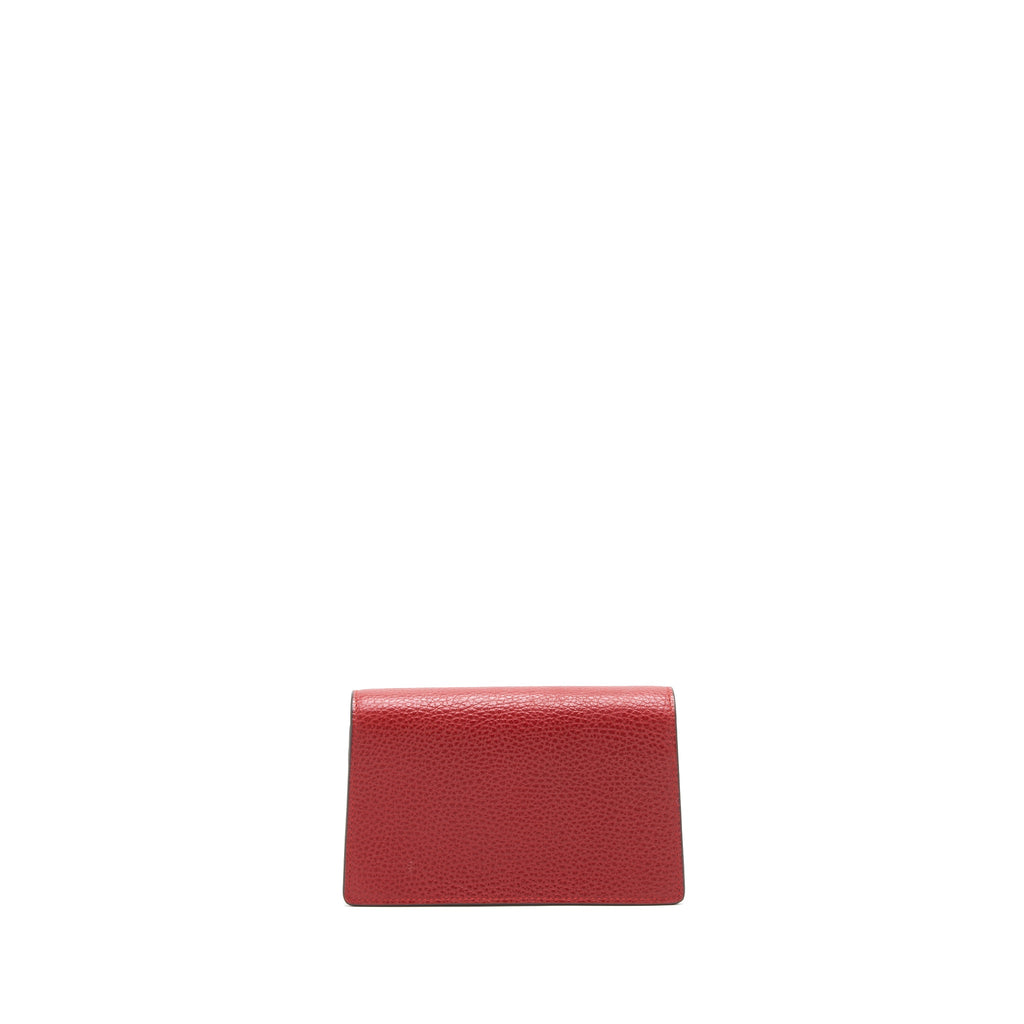 Gucci Dionysus Leather Super Mini Bag In Red