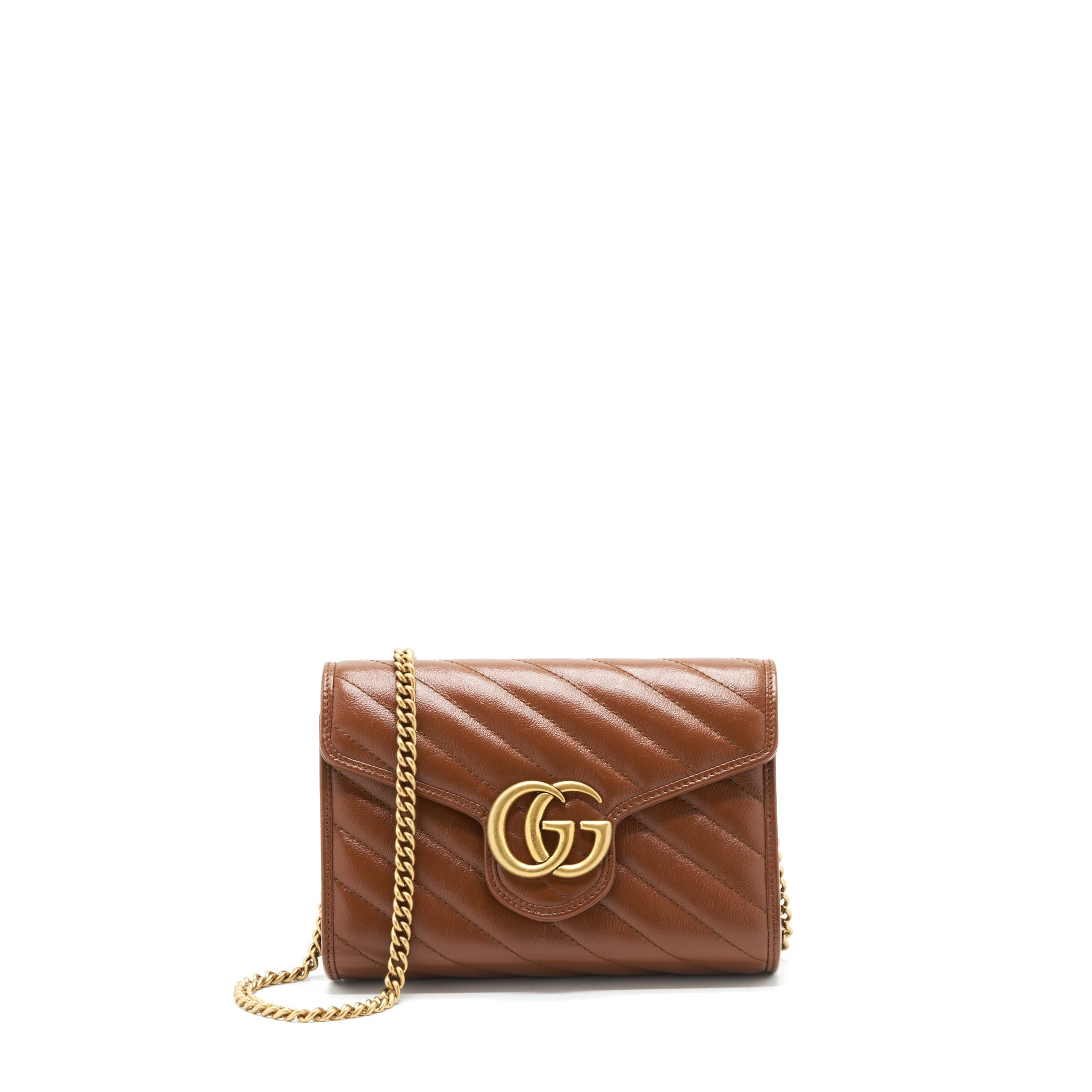 Gucci GG Marmont Matelasse Mini Bag Calfskin Brown