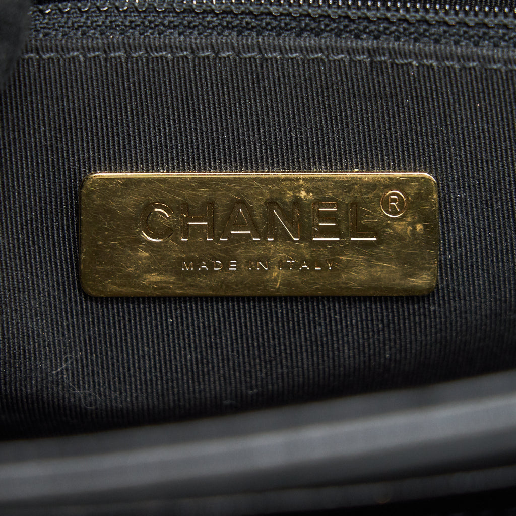 Chanel Quilted Calfskin and Caviar Flap Bag Black