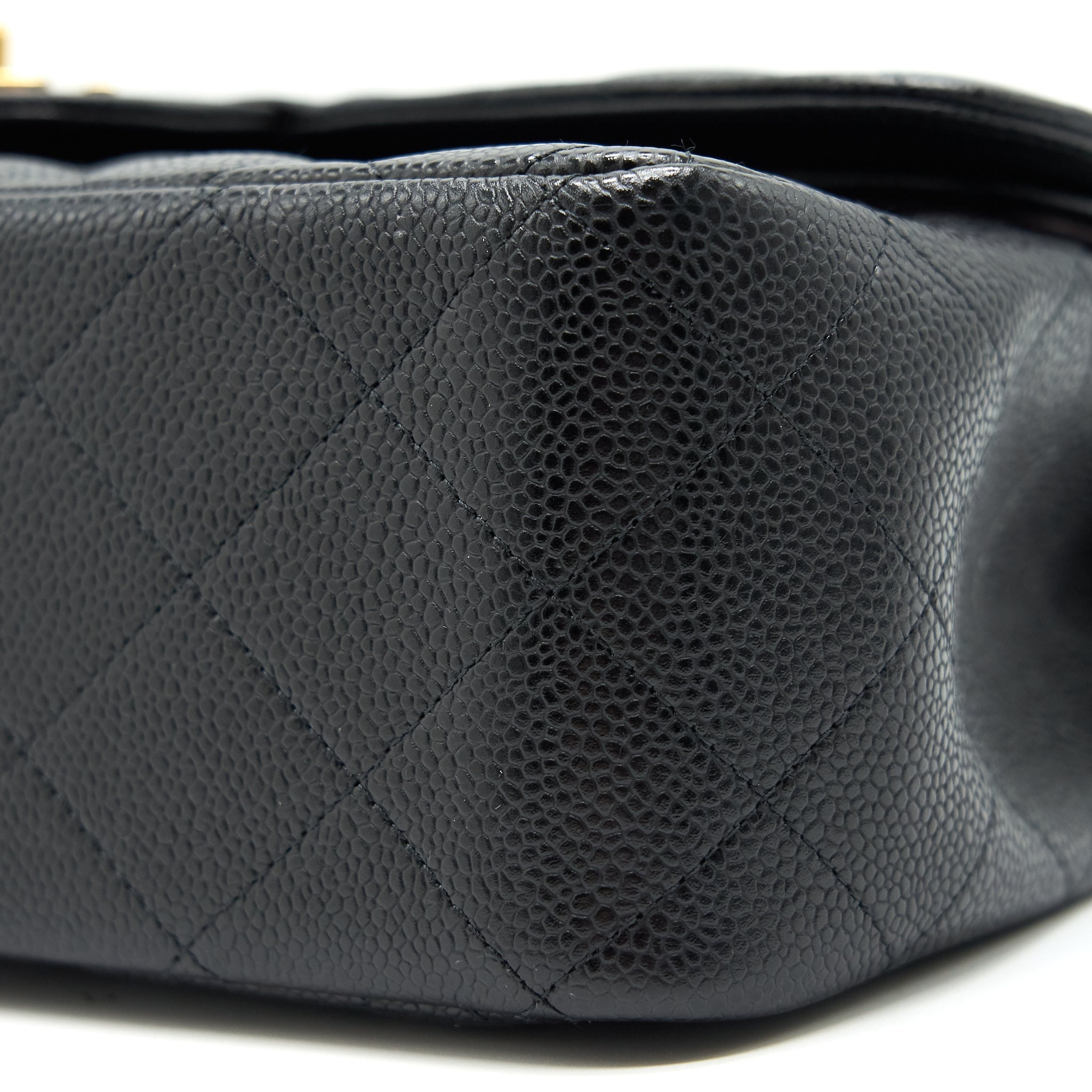 Chanel Classic Jumbo Double Flap Bag Black Cavier