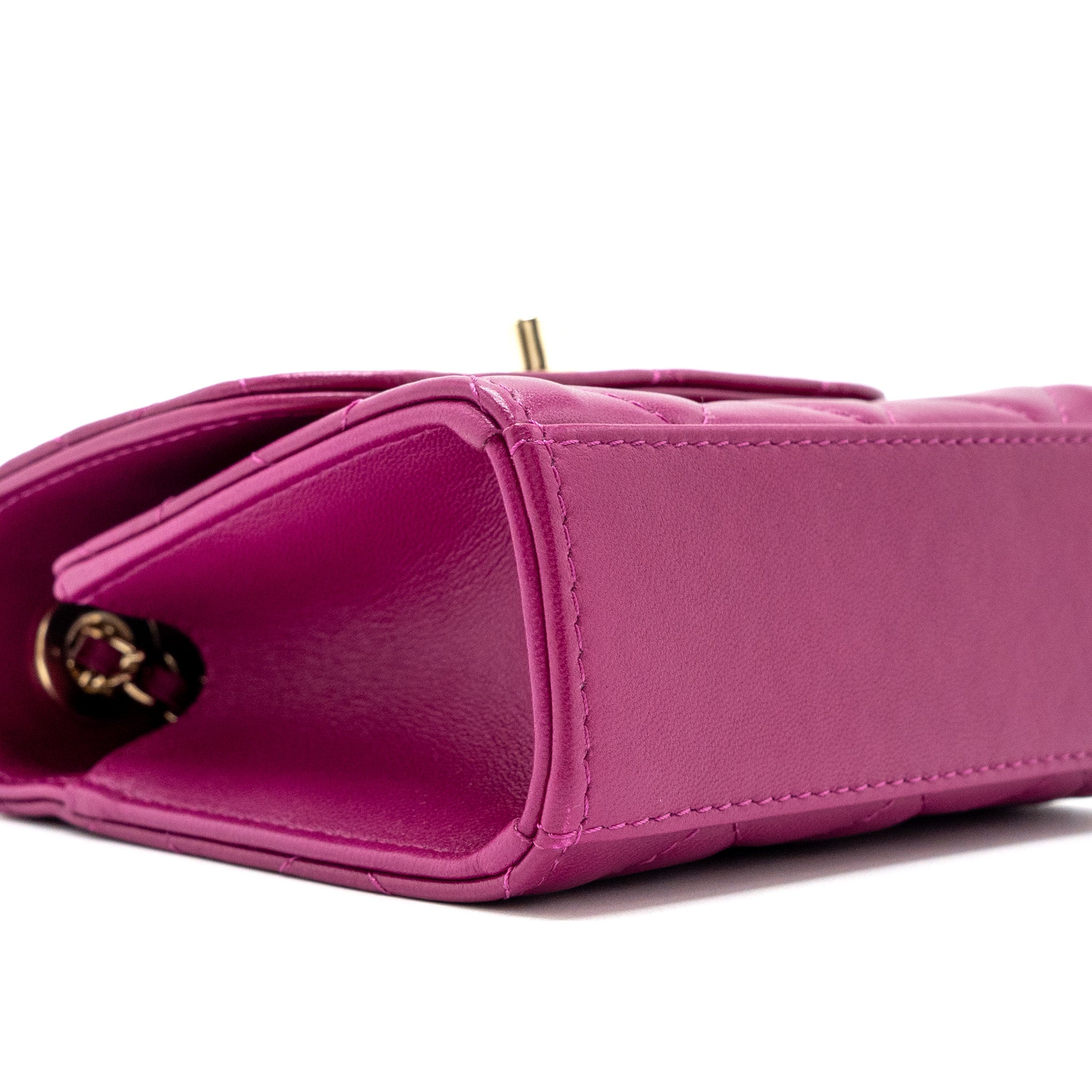 Chanel Mini Trendy CC Clutch Lambskin Pink L